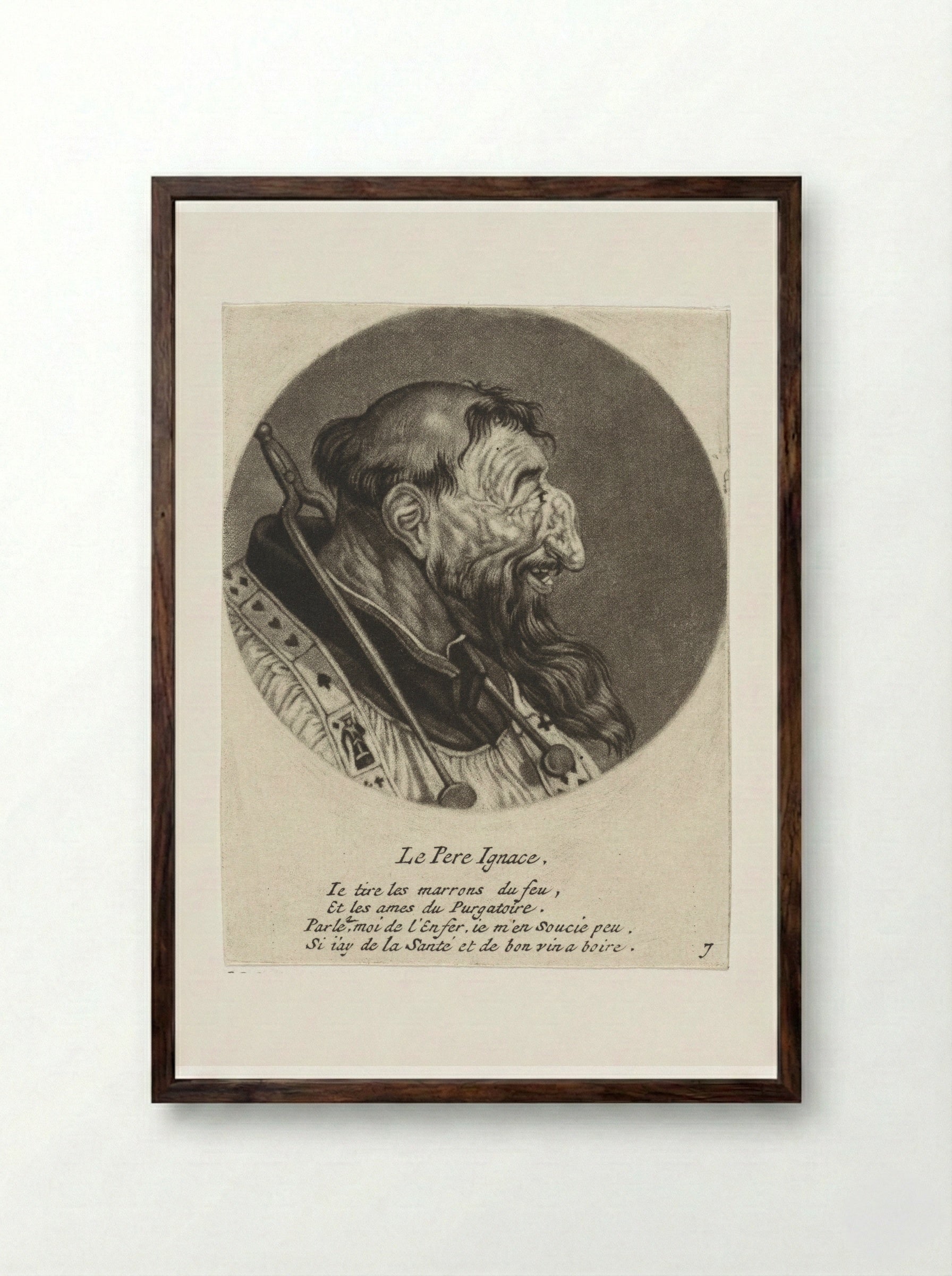 Le Pere Ignace - Jacob Gole - Framed Print Dark Wood