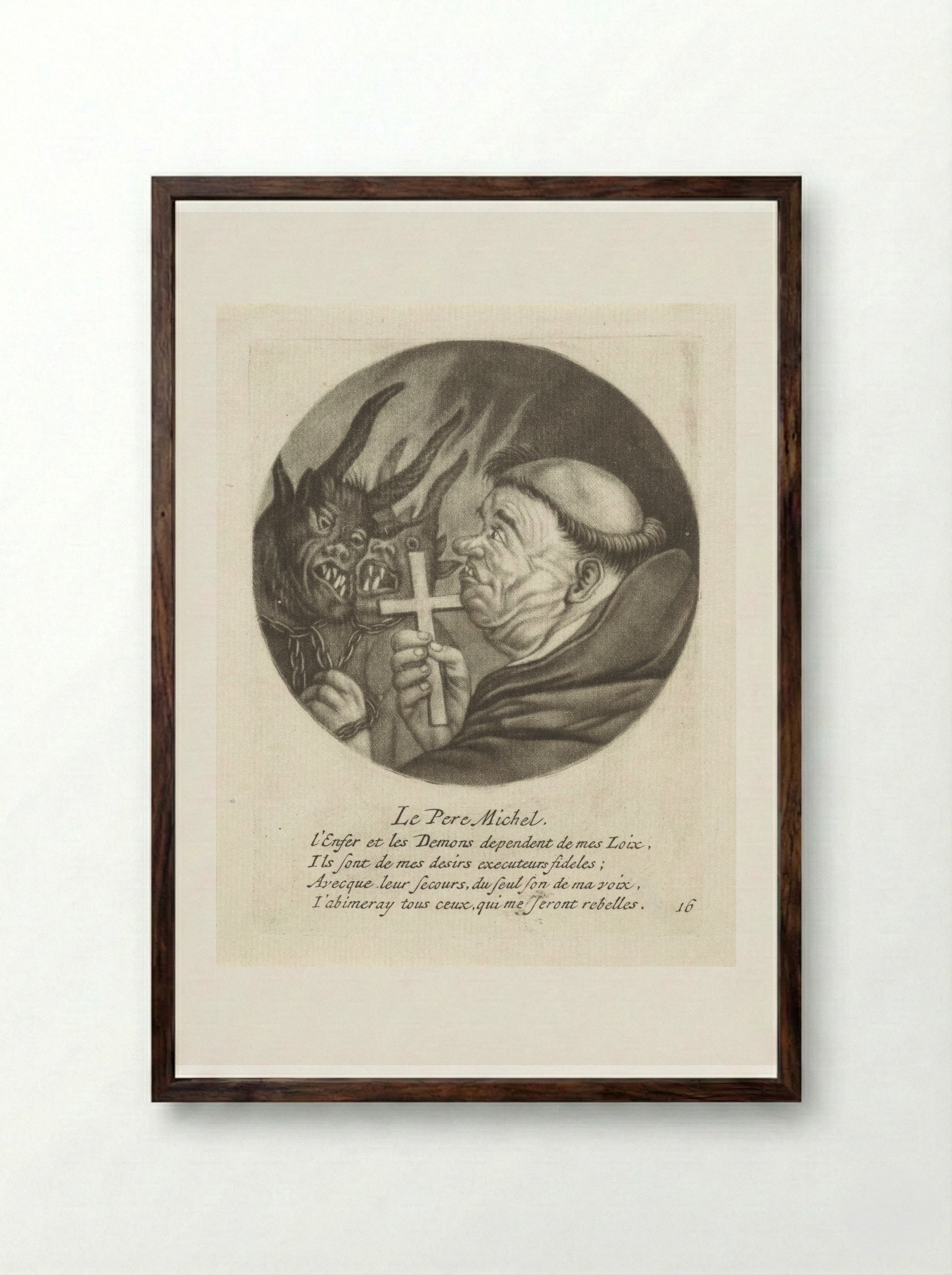 Le Pere Michel - Jacob Gole - Framed Print Dark Wood