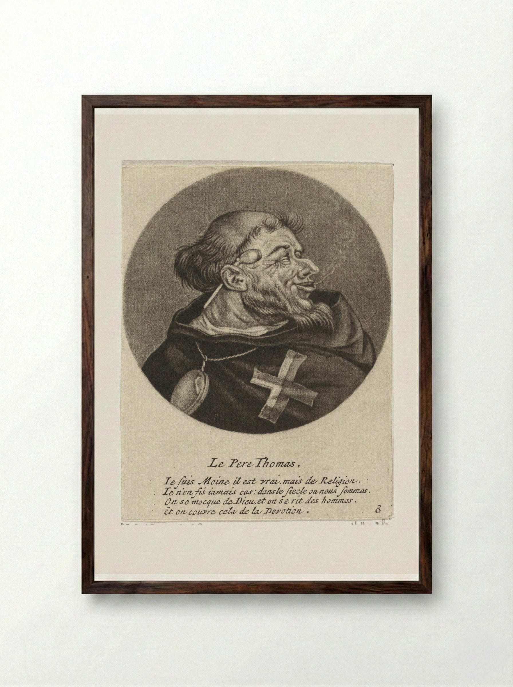 Le Pere Thomas - Jacob Gole - Framed Print Dark Wood