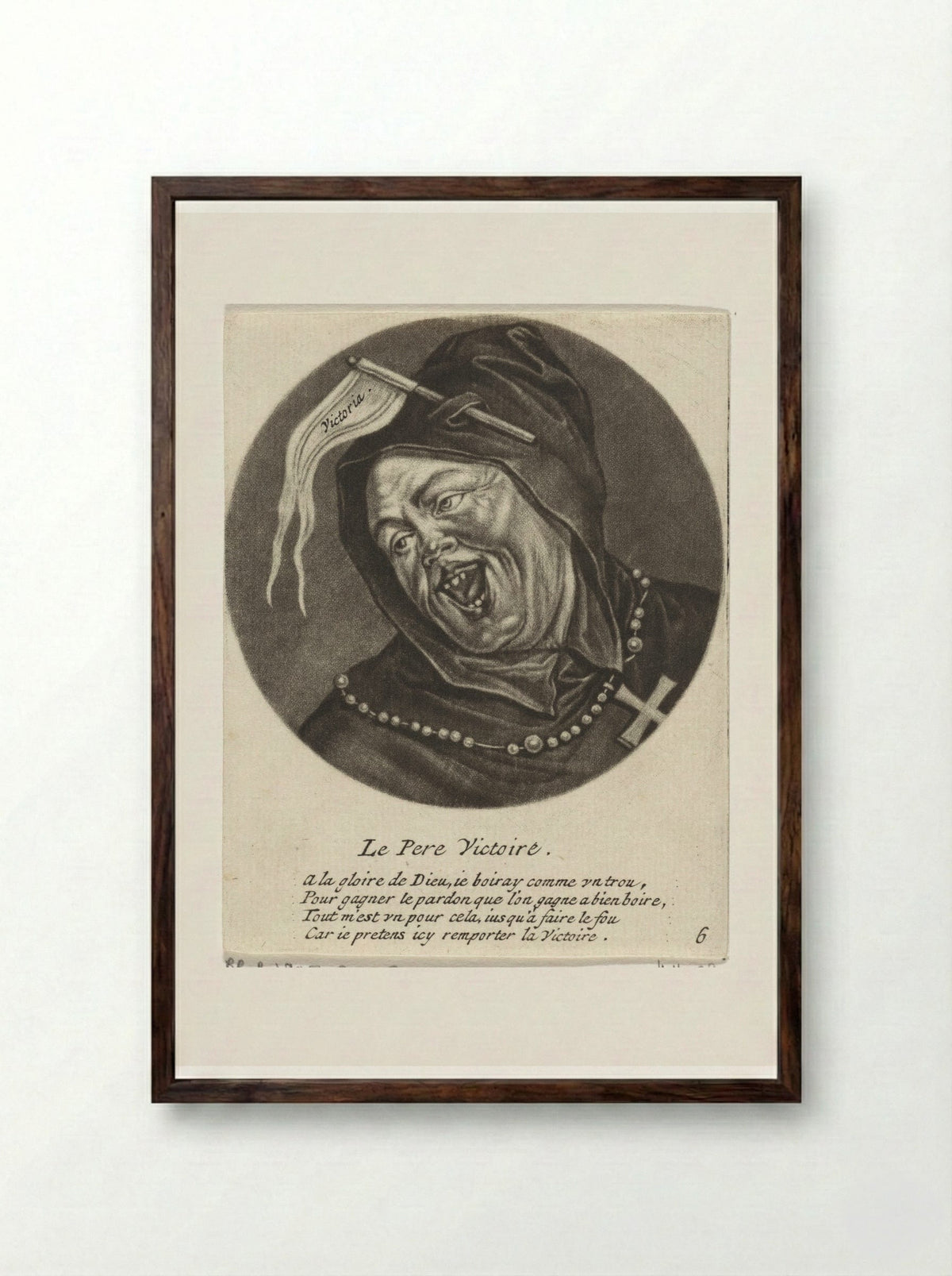 Le Pere Victoire - Jacob Gole - Framed Print Dark Wood