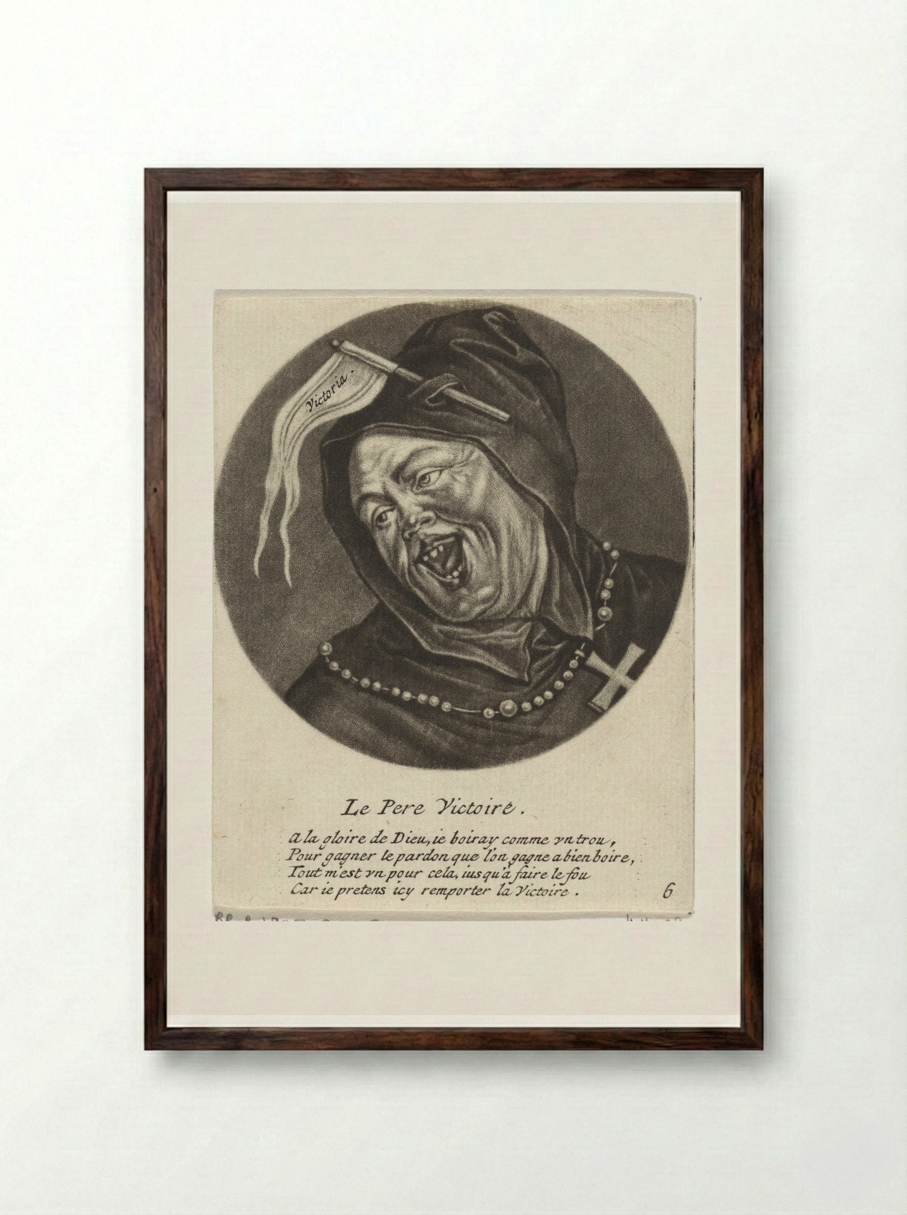 Le Pere Victoire - Jacob Gole - Framed Print Dark Wood
