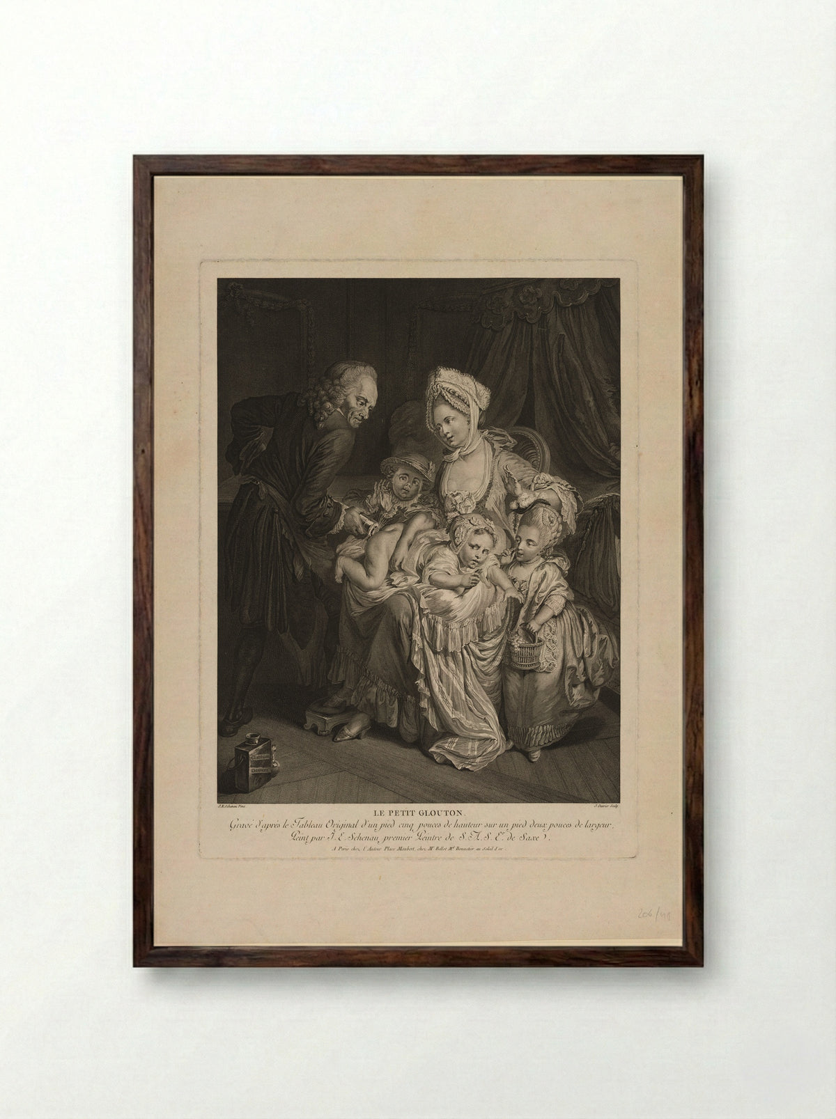 Le Petit Glouton - Jean Ouvrier - Framed Print Dark Wood