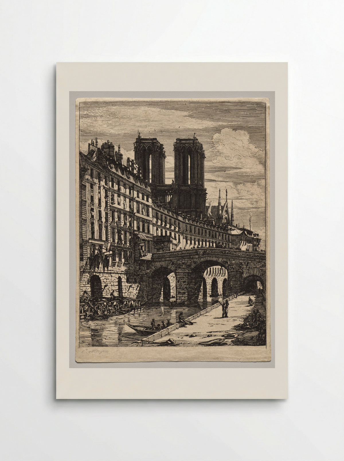 Le Petit Pont - Charles Meryon - Poster