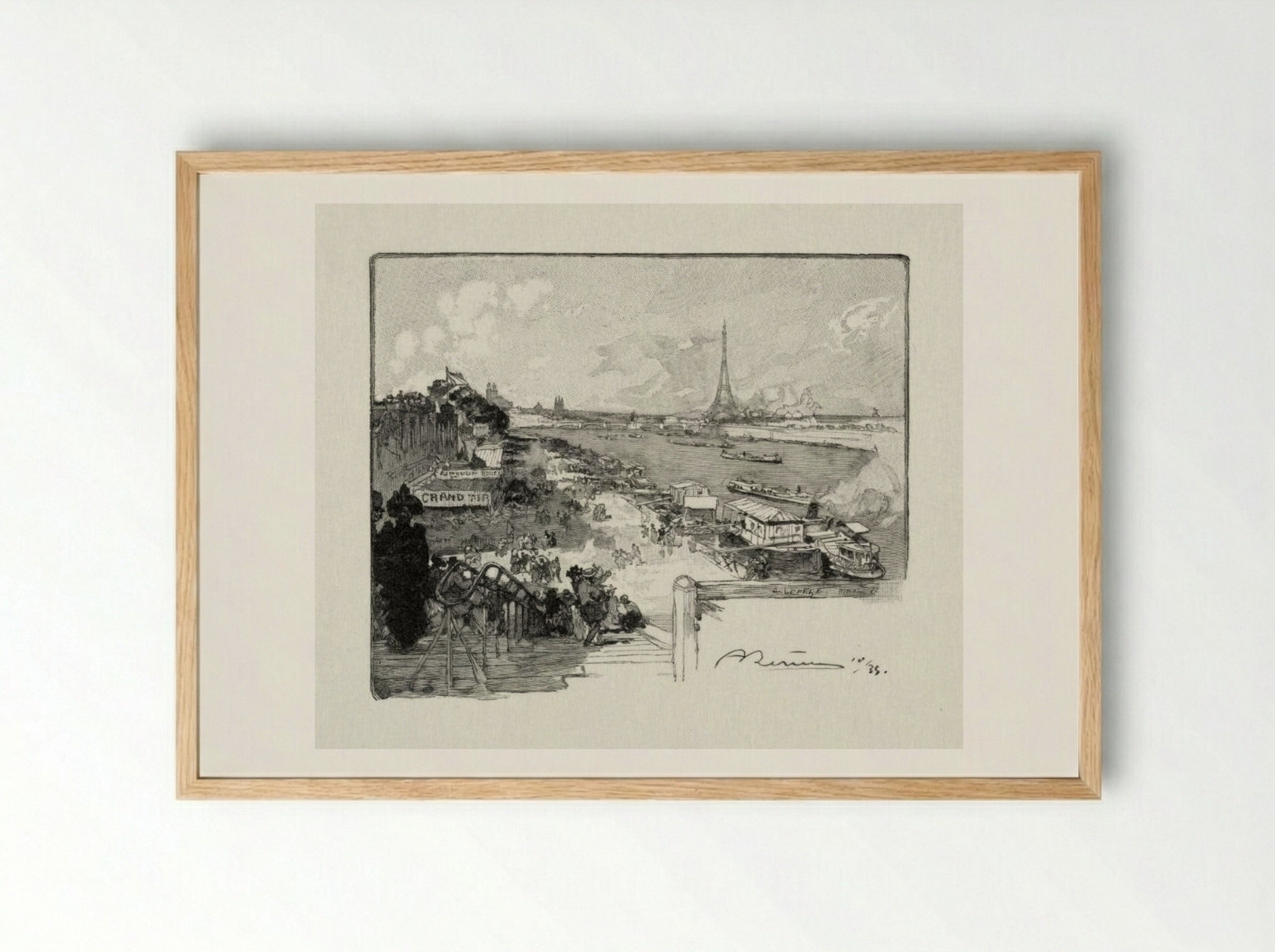 Le Point-du-Jour - Auguste Louis Lepère - Framed Print Wood