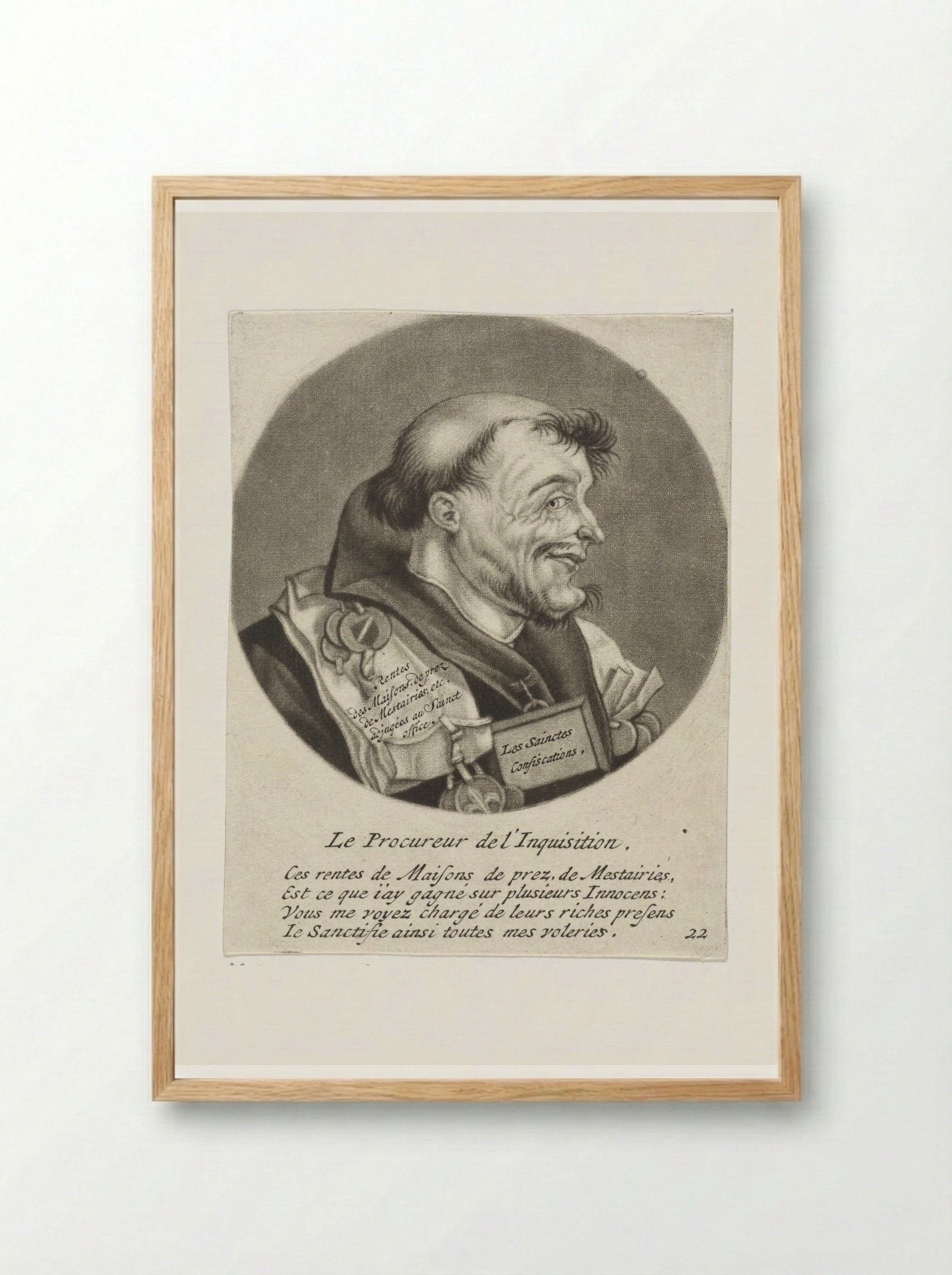 Le Procureur de l'Inquisition - Jacob Gole - Framed Print Wood