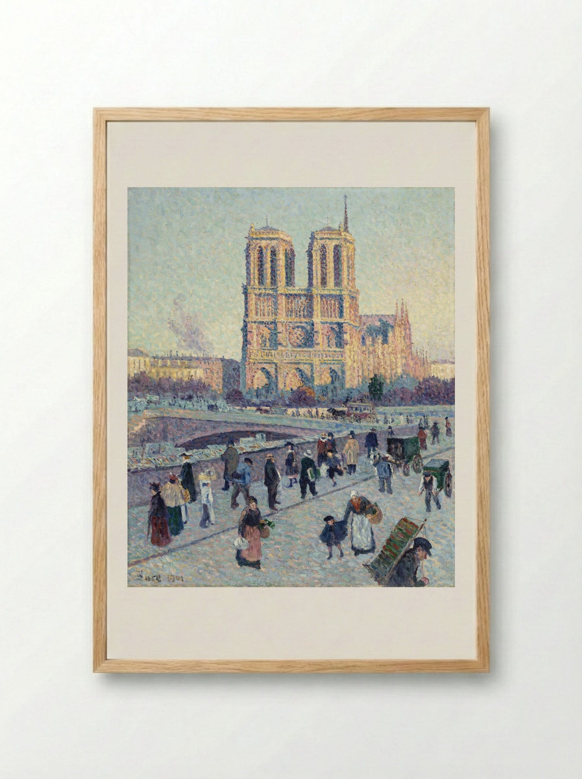 Le Quai Saint-Michel et Notre-Dame - Maximilien Luce - Framed Print Wood