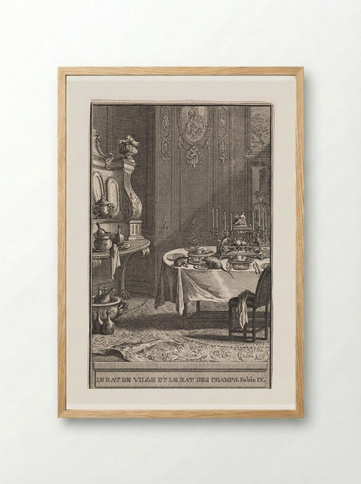 Le Rat de Ville et le Rat des Champs - Abraham Delfos - Framed Print Wood