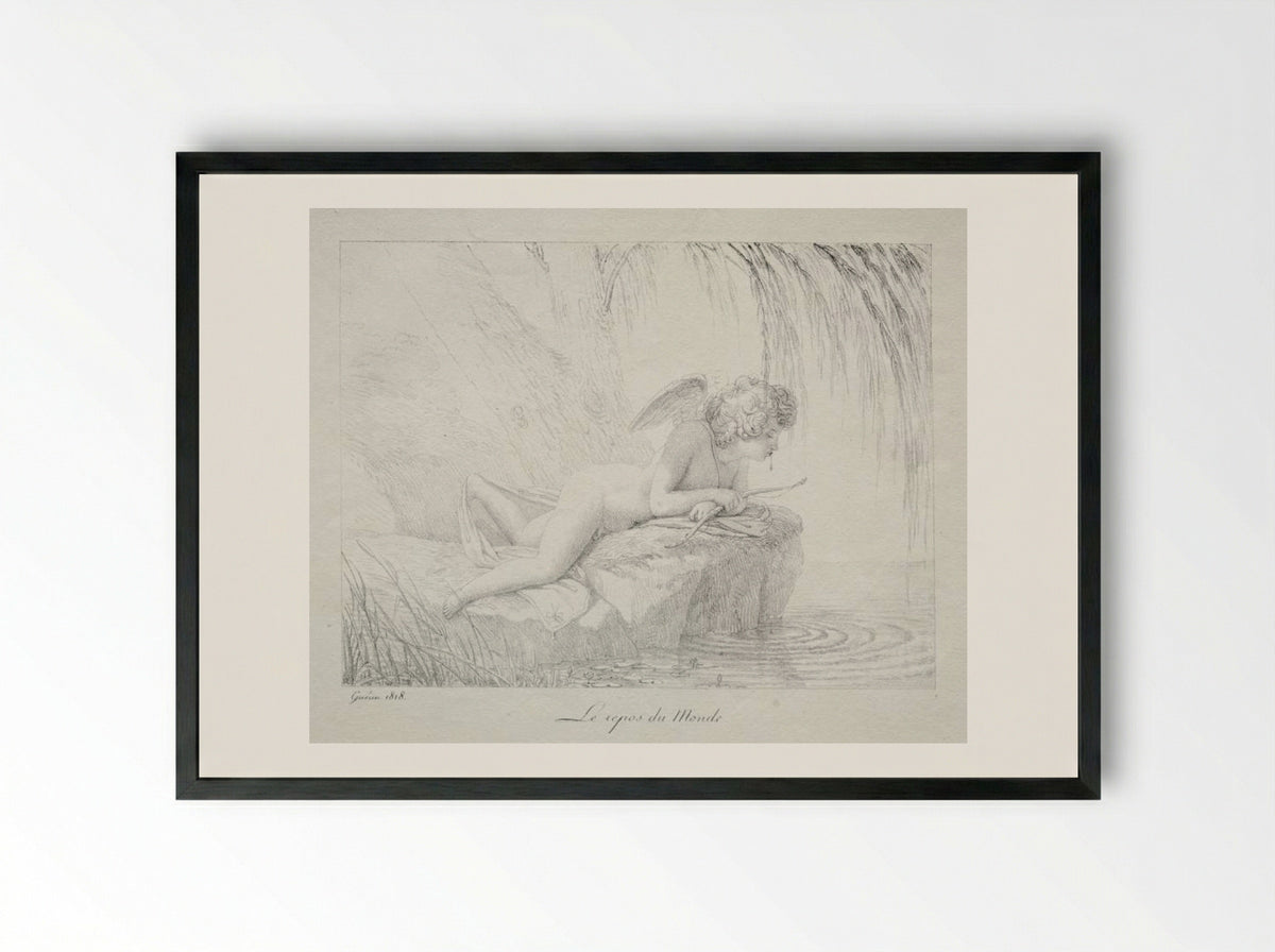 Le Repos du Monde - Pierre-Narcisse Guérin - Framed Print Black