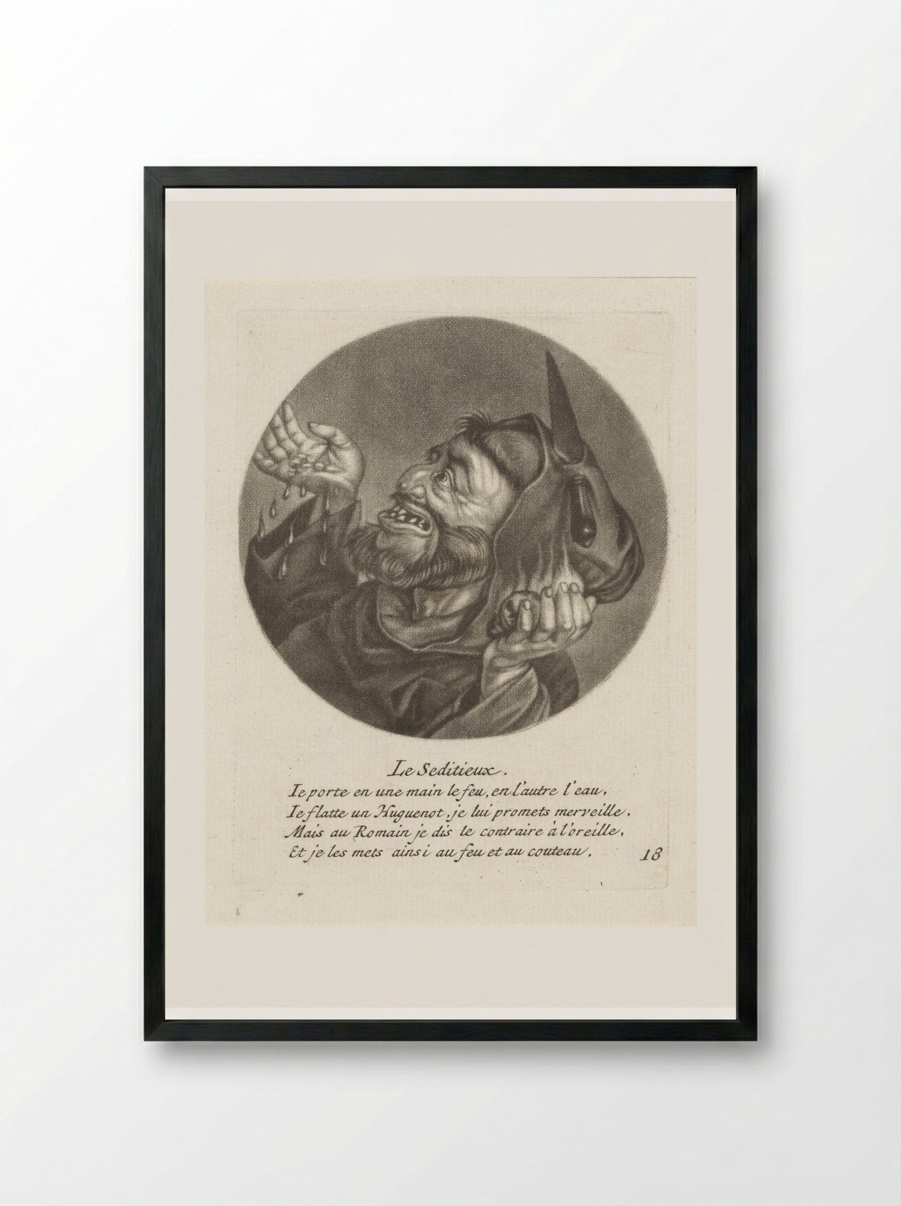 Le Séditieux - Jacob Gole - Framed Print Black