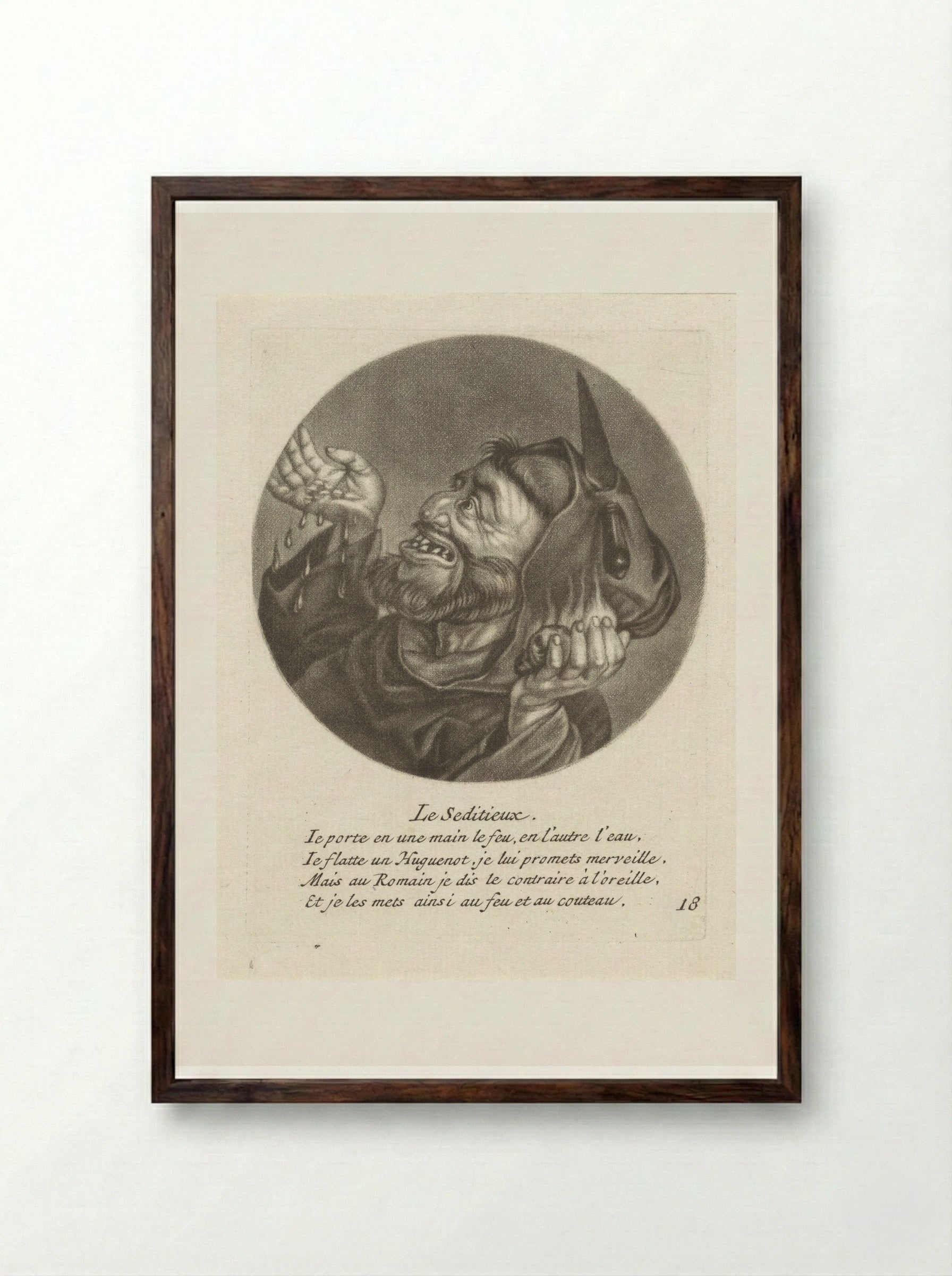 Le Séditieux - Jacob Gole - Framed Print Dark Wood