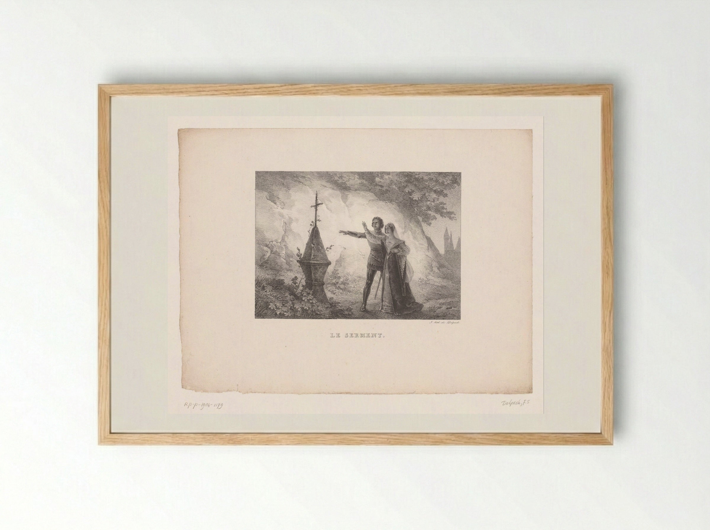 Le Serment - Horace Vernet - Framed Print Wood