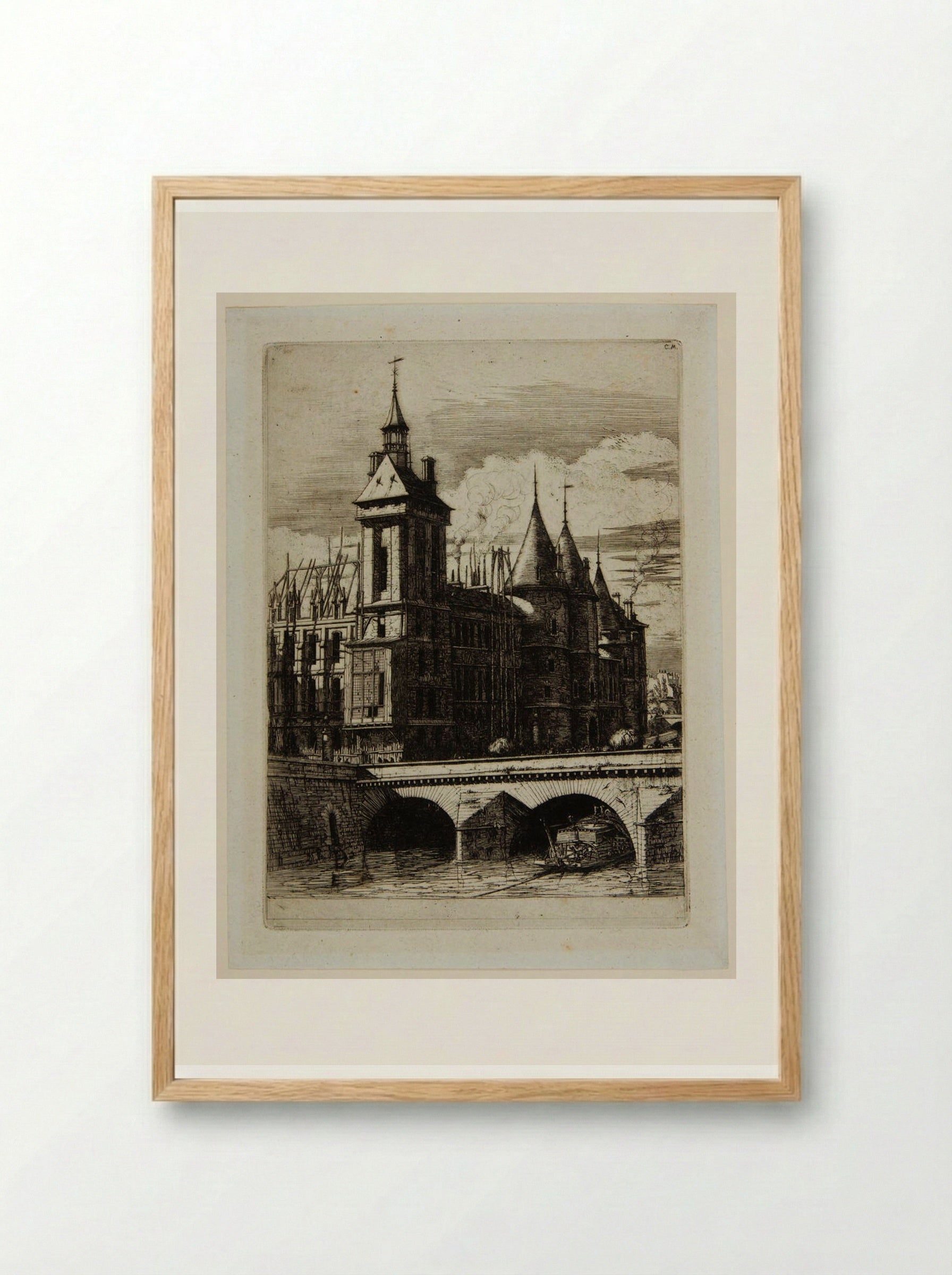 Le Stryge - Charles Meryon - Framed Print Wood