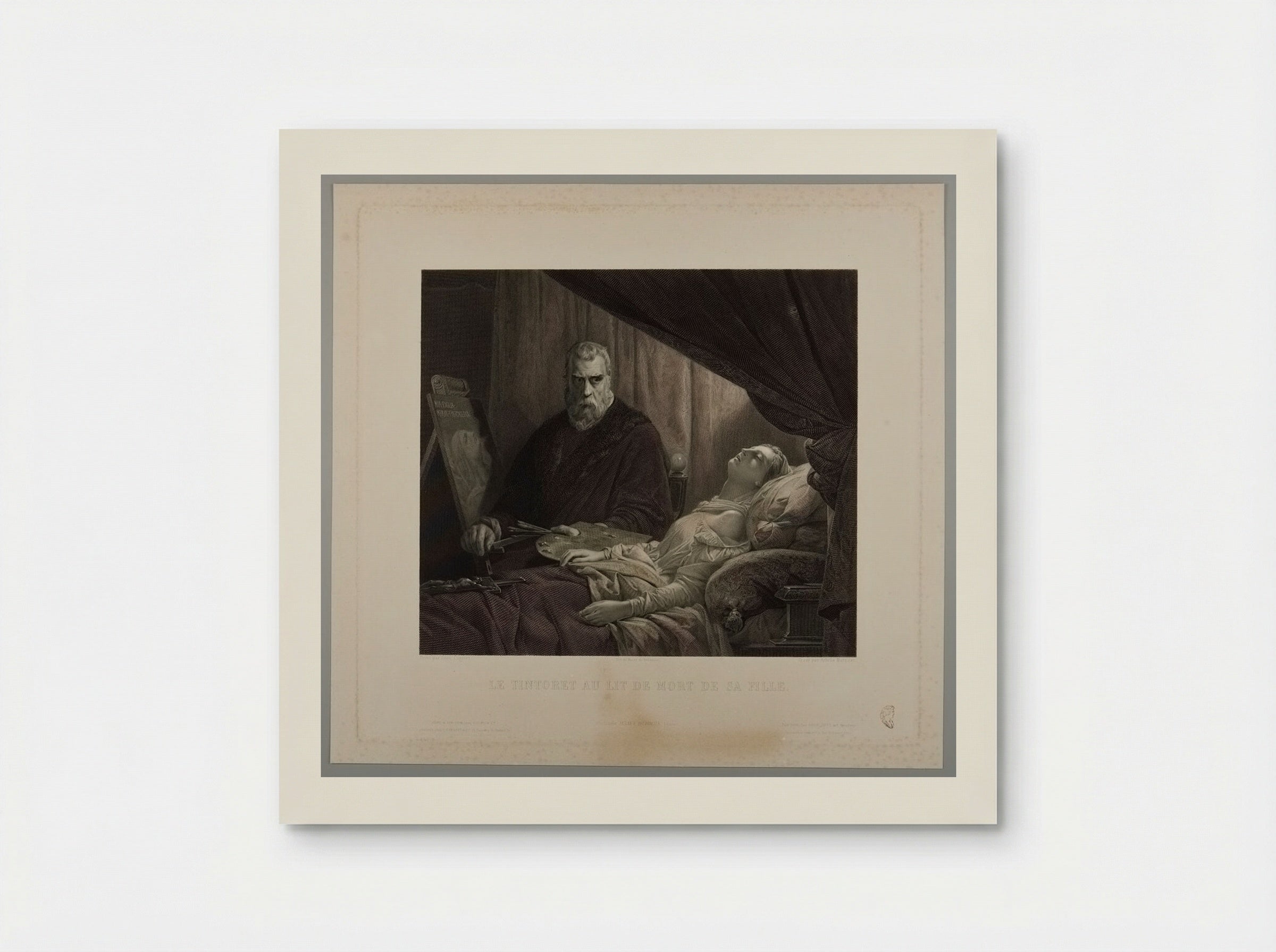Le Tintoret at the Deathbed of His Daughter - Achille Louis Martinet - Poster