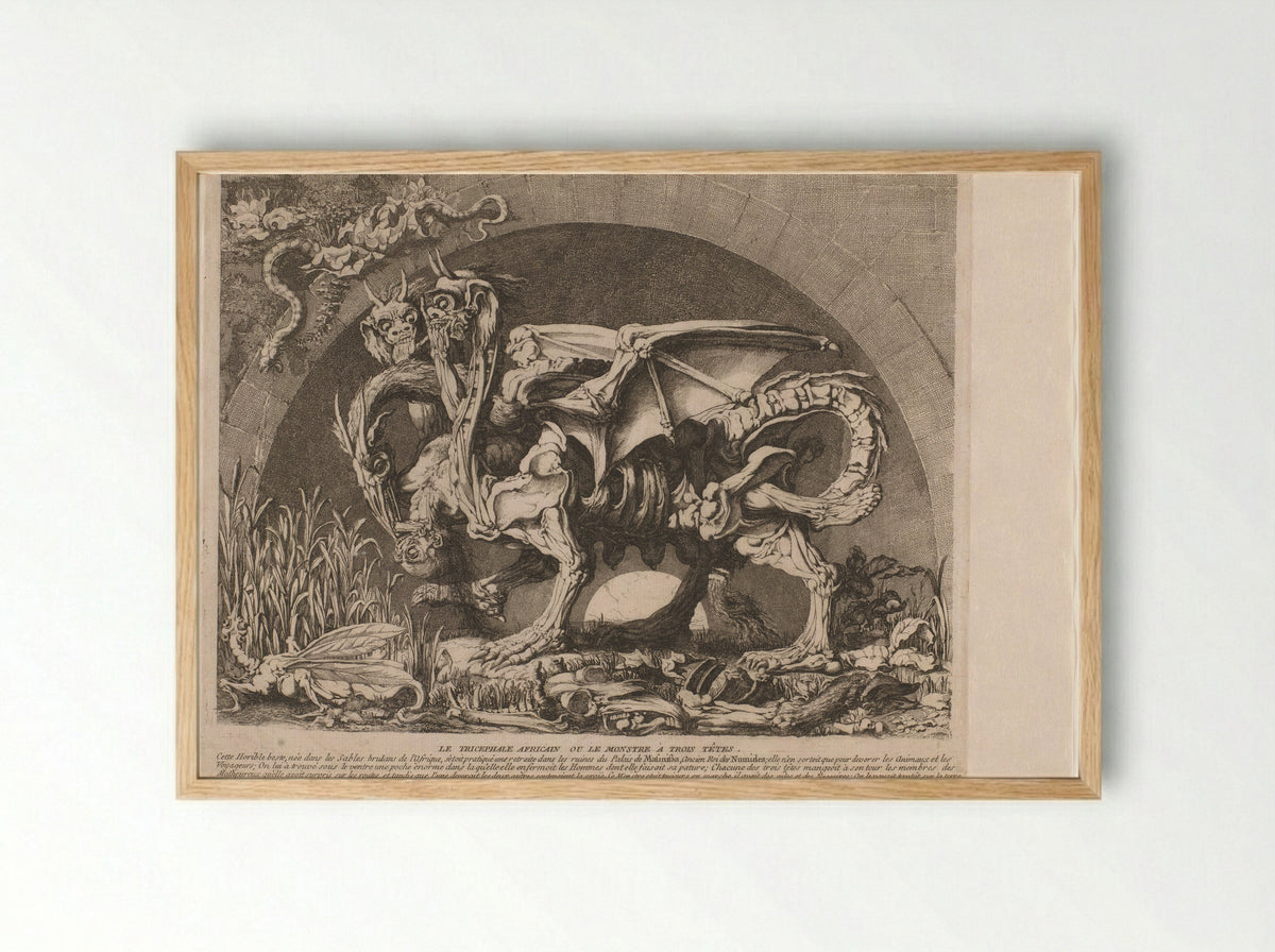 Le Tricephale Africain - Louis Jean Desprez - Framed Print Wood