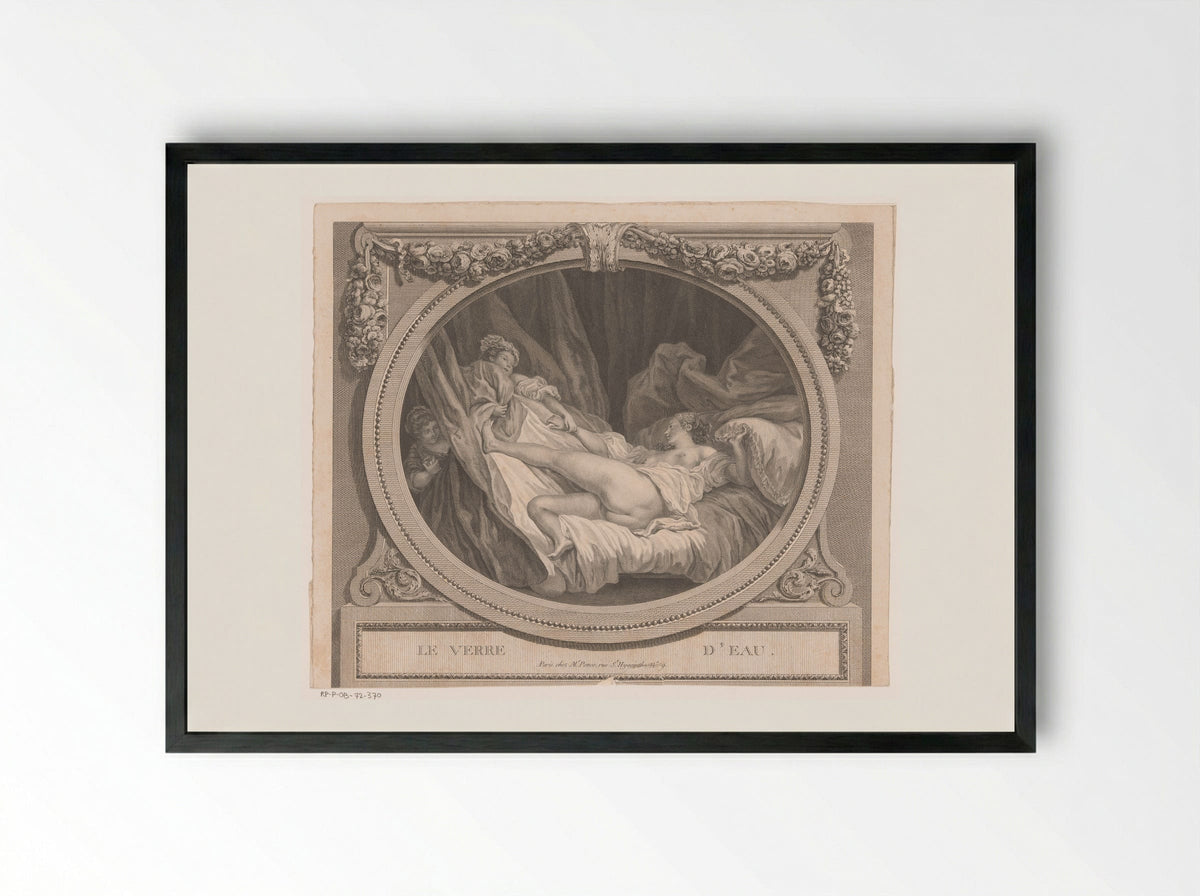Le Verre d'Eau - Nicolas Ponce - Framed Print Black