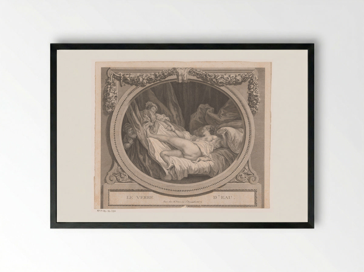 Le Verre d'Eau - Nicolas Ponce - Framed Print Black