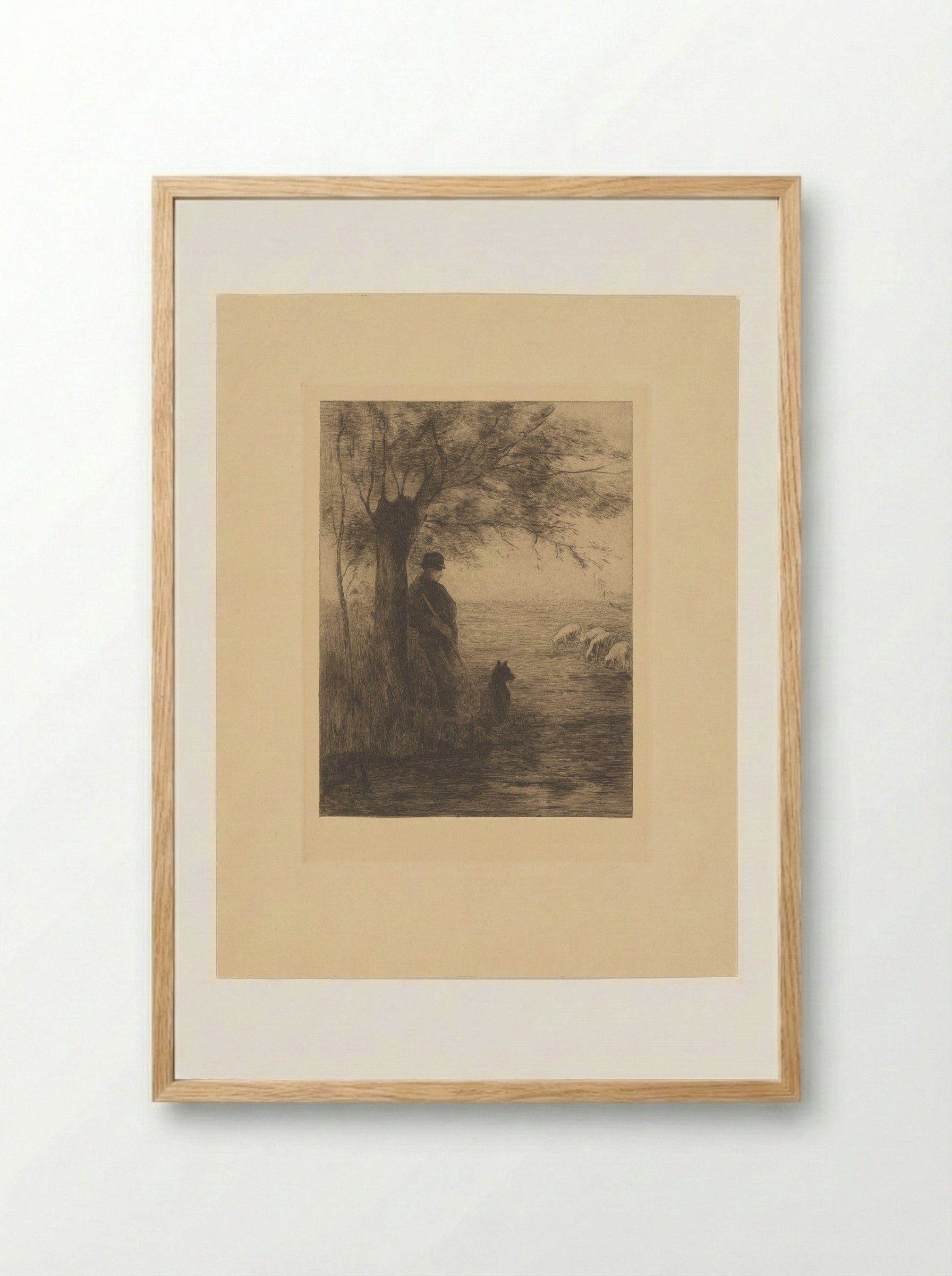 Le berger (The Shepherd) - Philip Zilcken - Framed Print Wood