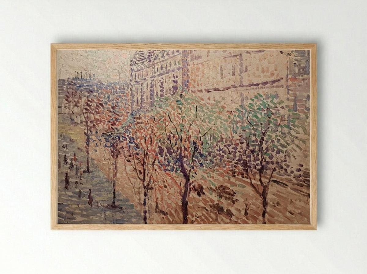 Le boulevard - Maximilien Luce - Framed Print Wood
