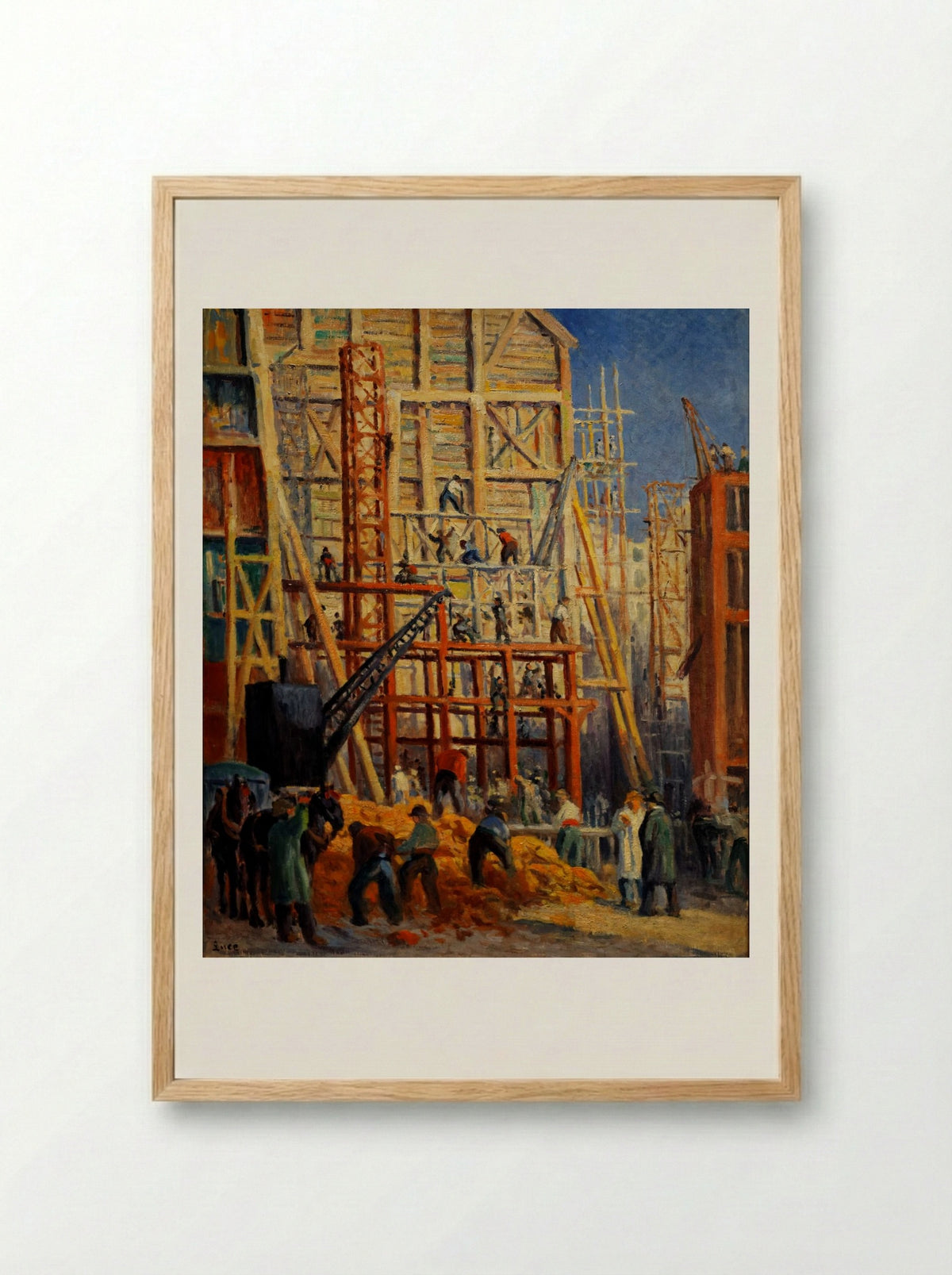 Le chantier - Maximilien Luce - Framed Print Wood