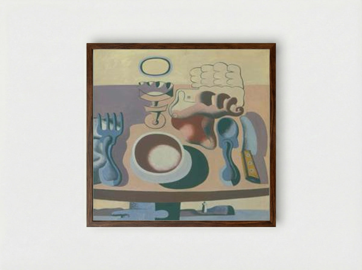 Le déjeuner près du phare - Le Corbusier - Framed Print Dark Wood