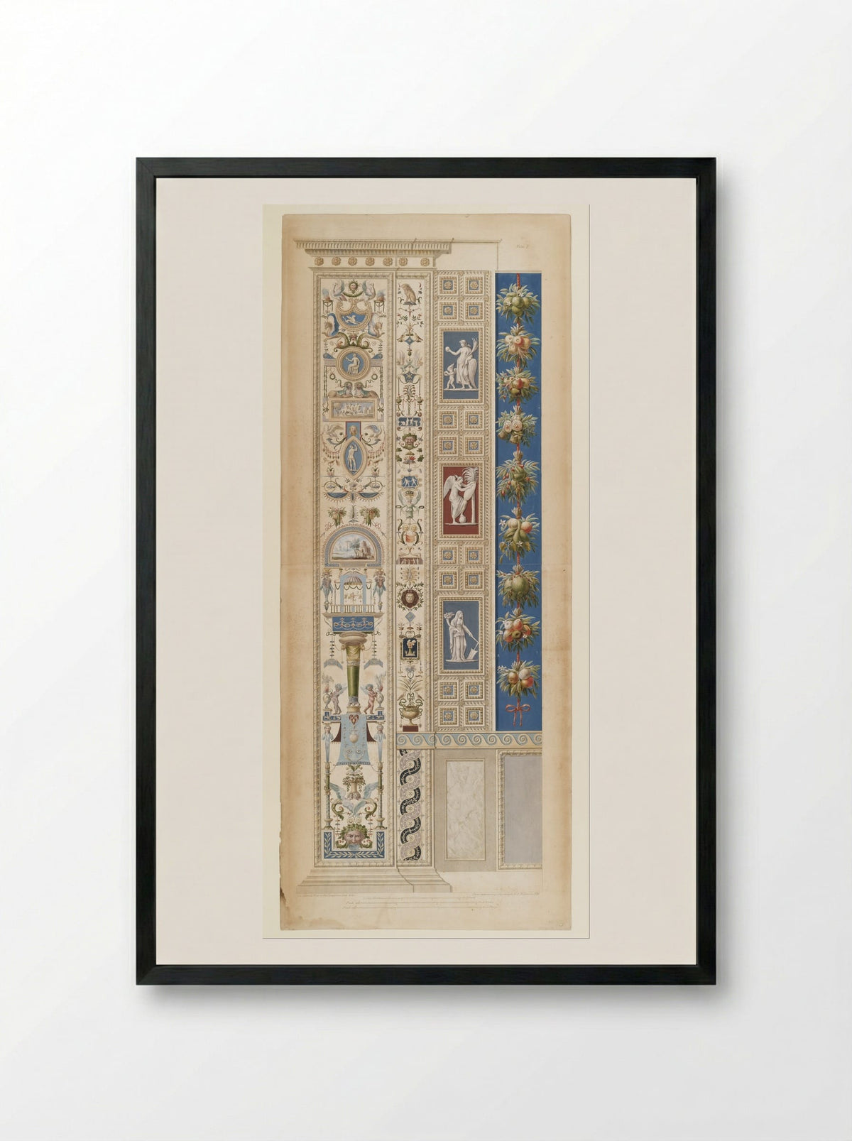 Le loggie di Rafaele nel Vaticano, Part 2 - Giovanni Ottaviani - Framed Print Black