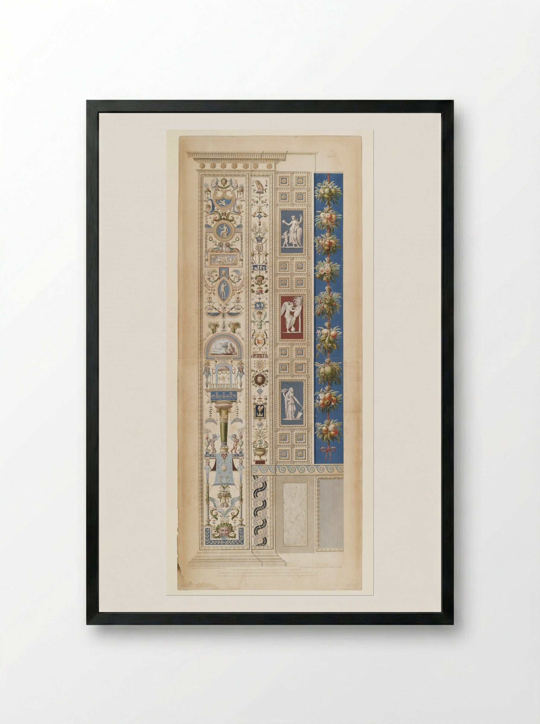 Le loggie di Rafaele nel Vaticano, Part 2 - Giovanni Ottaviani - Framed Print Black