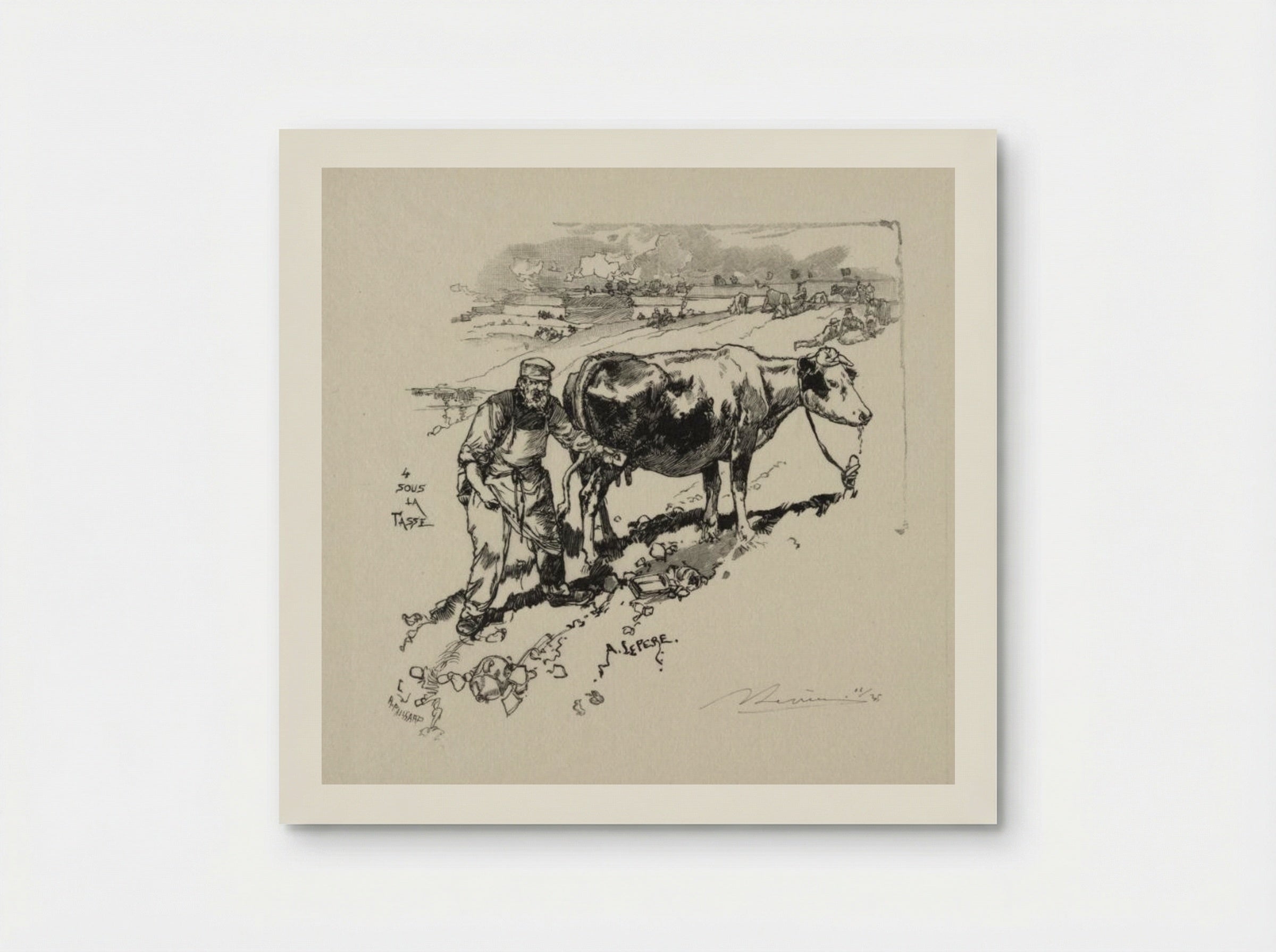 Le marchand de lait - Auguste Louis Lepère - Poster