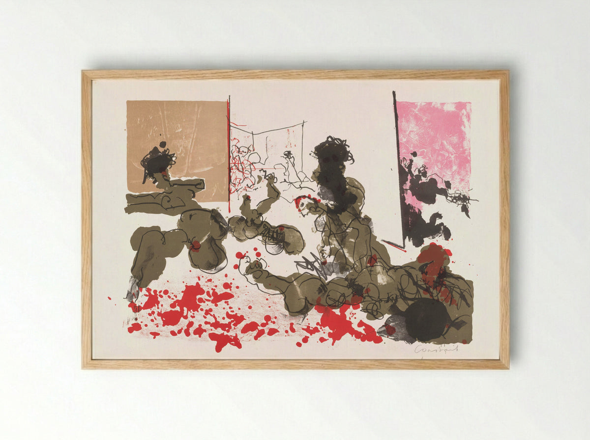 Le massacre - Constant Nieuwenhuys - Framed Print Wood