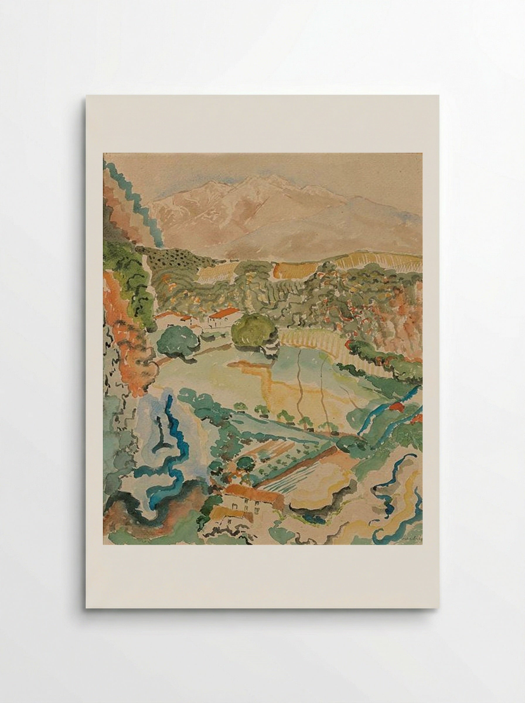 Le massif du Canigou - Auguste Herbin - Poster