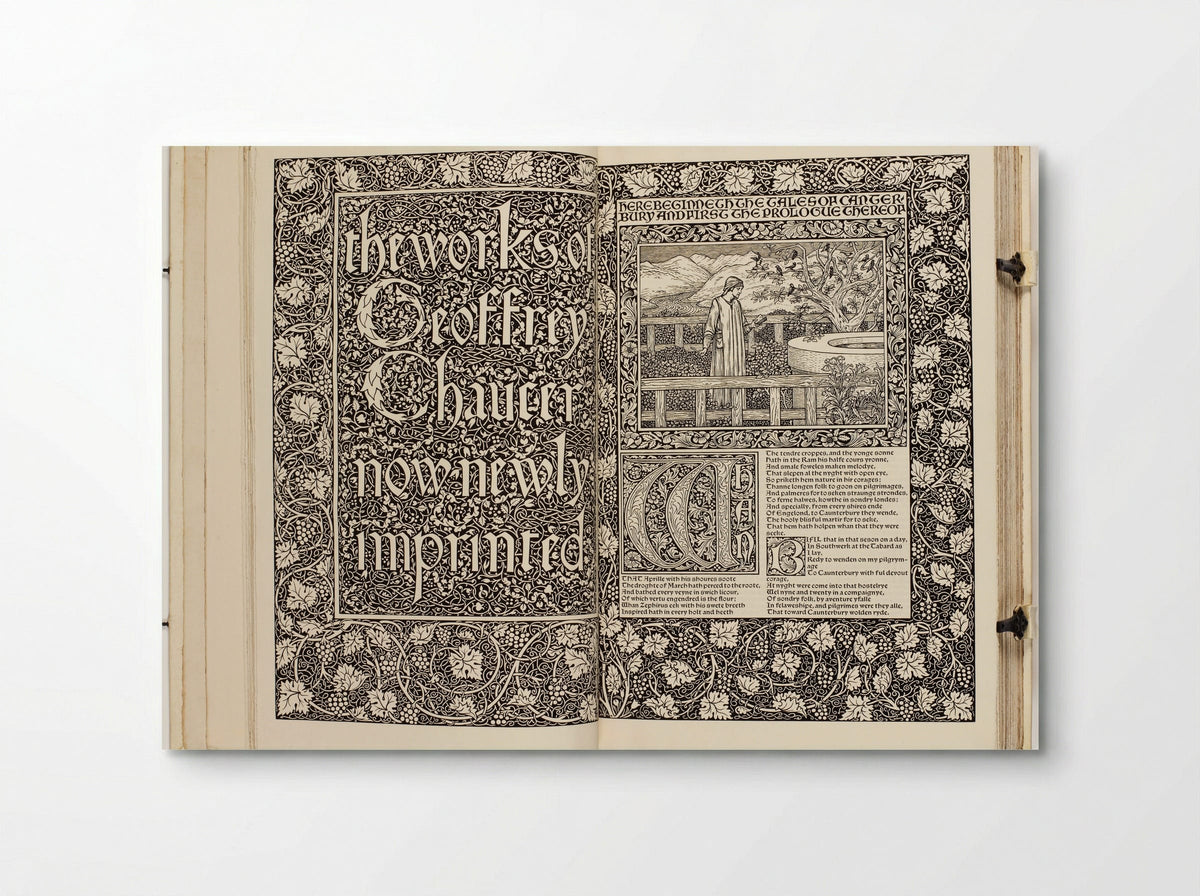 Leaf from the Kelmscott Chaucer - William Morris - Poster