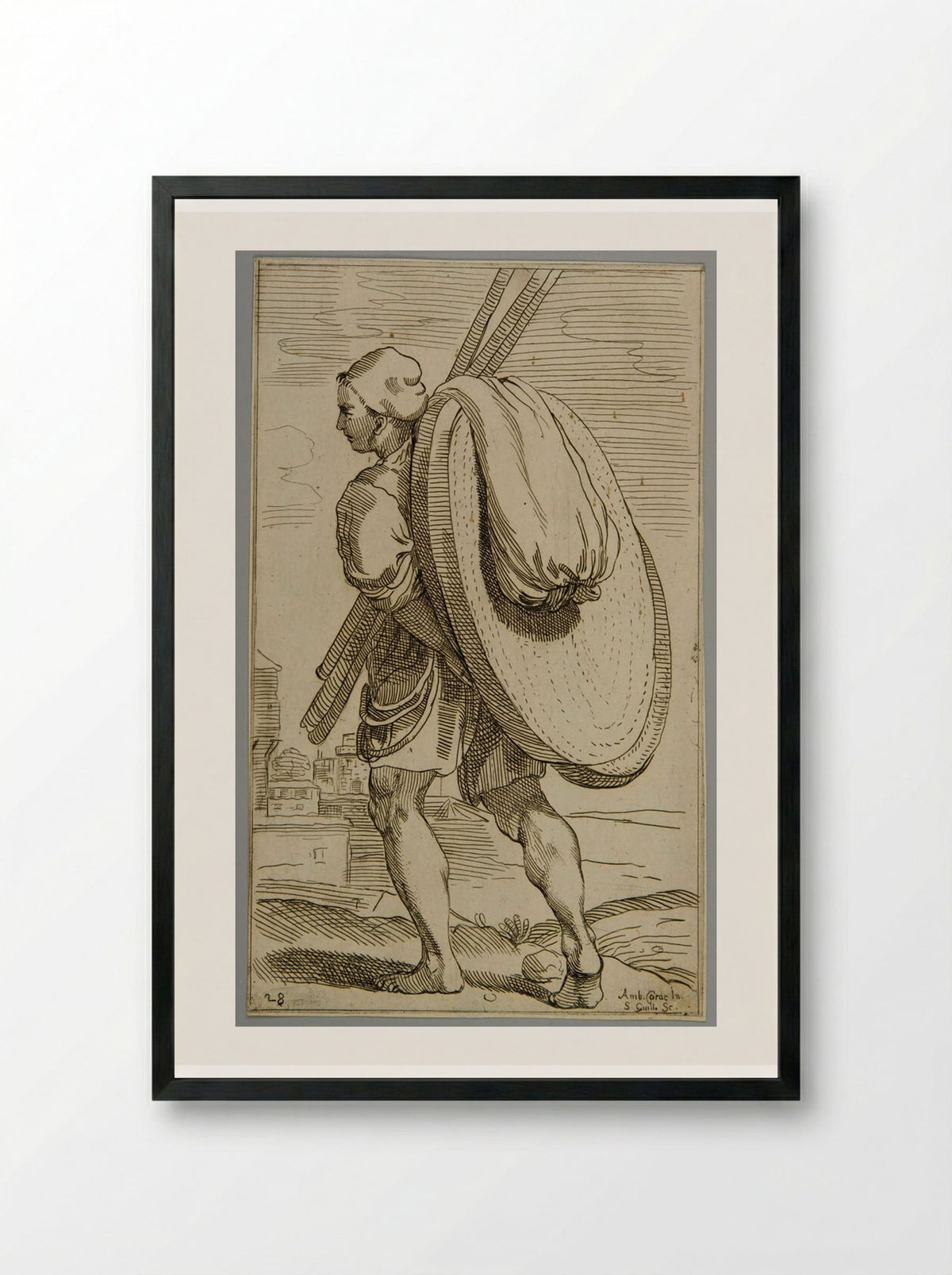 Leather Tanning (Plate 17) - Simon Guillain - Framed Print Black