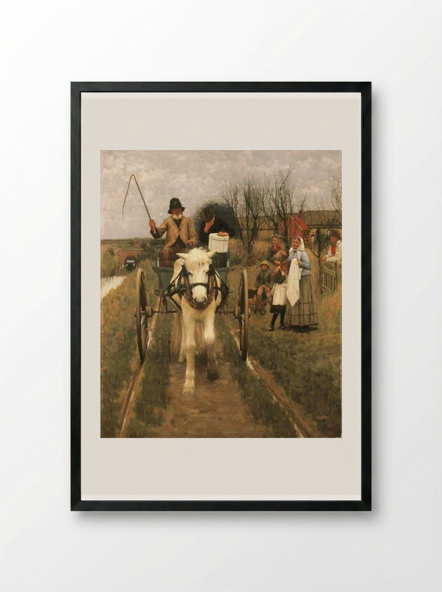 Leaving Home - Henry Herbert La Thangue - Framed Print Black