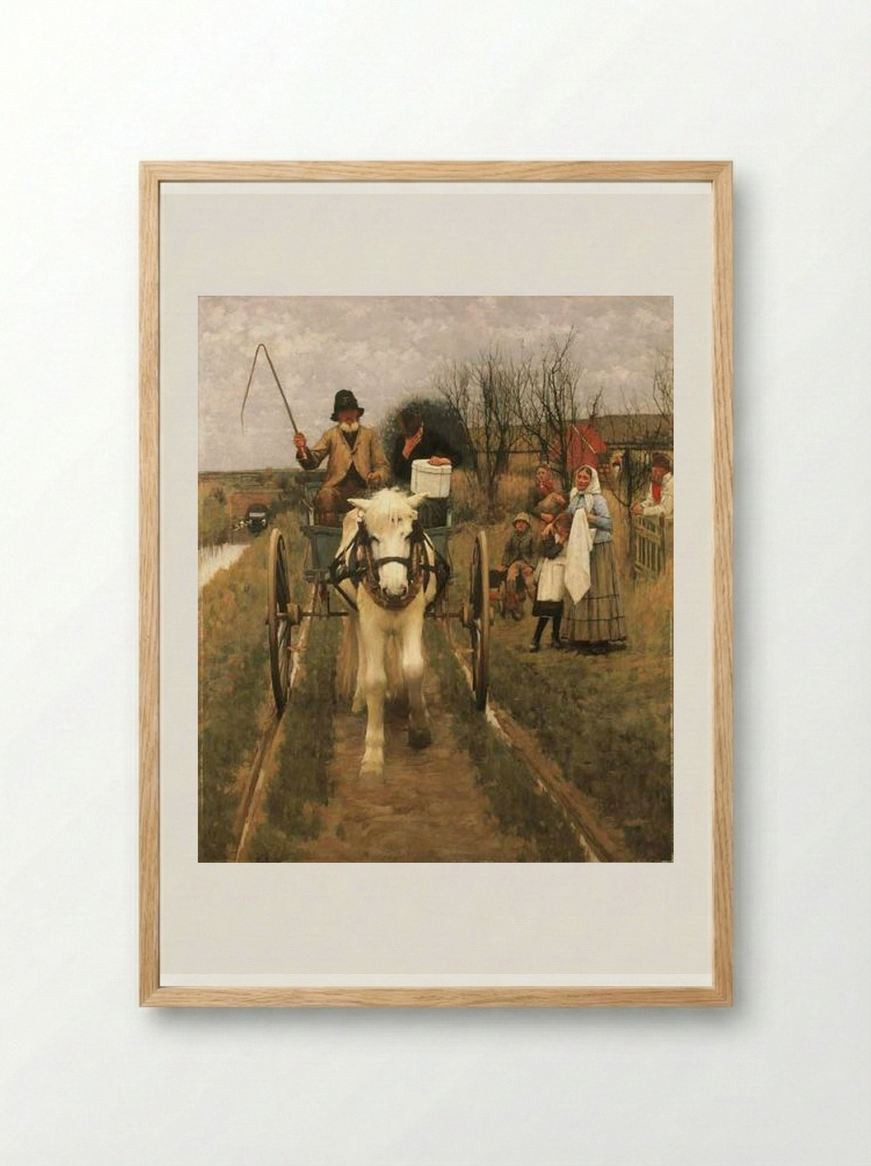 Leaving Home - Henry Herbert La Thangue - Framed Print Wood