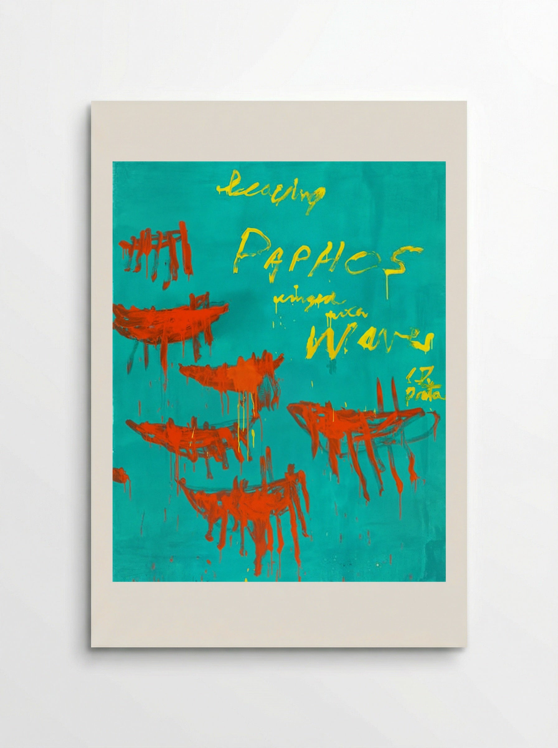 Leaving Paphos Ringed With Waves V - Cy Twombly - Poster