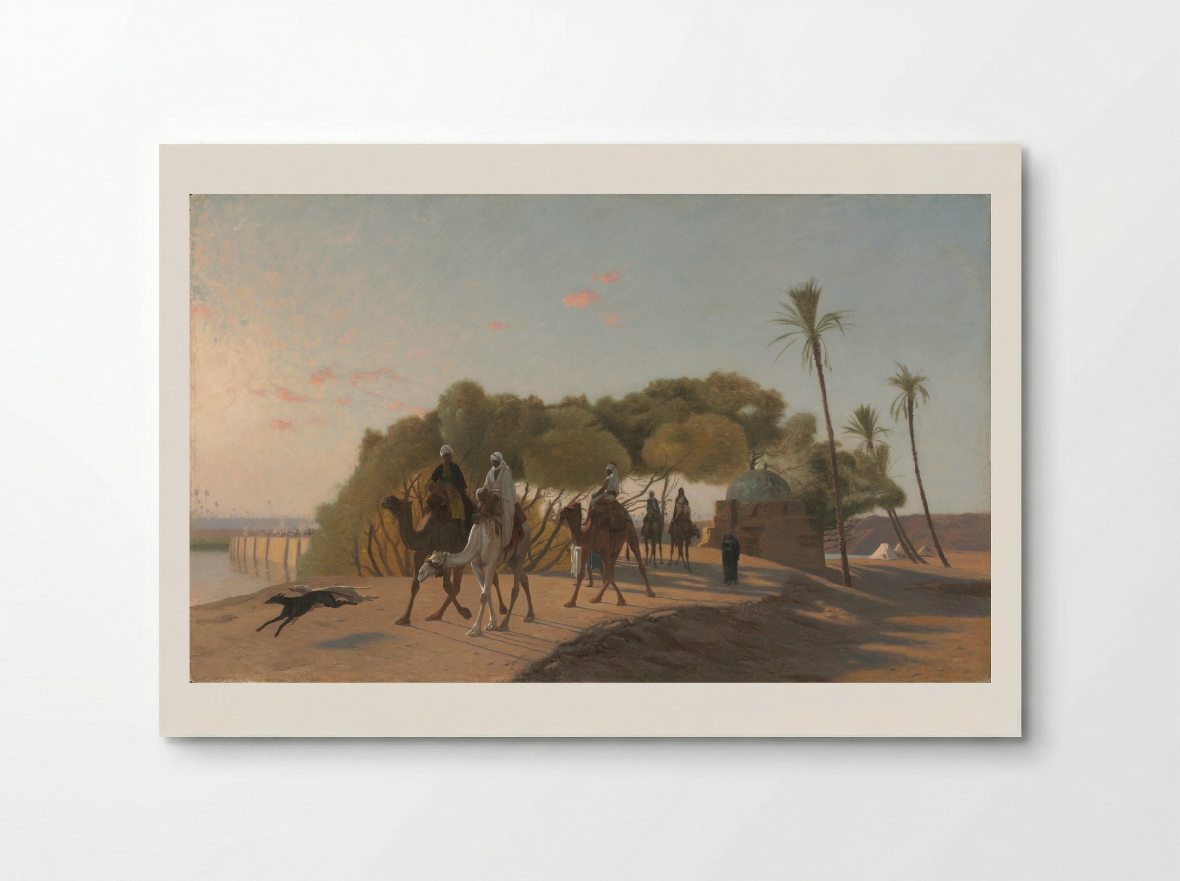 Leaving the Oasis - Jean-Léon Gérôme - Poster