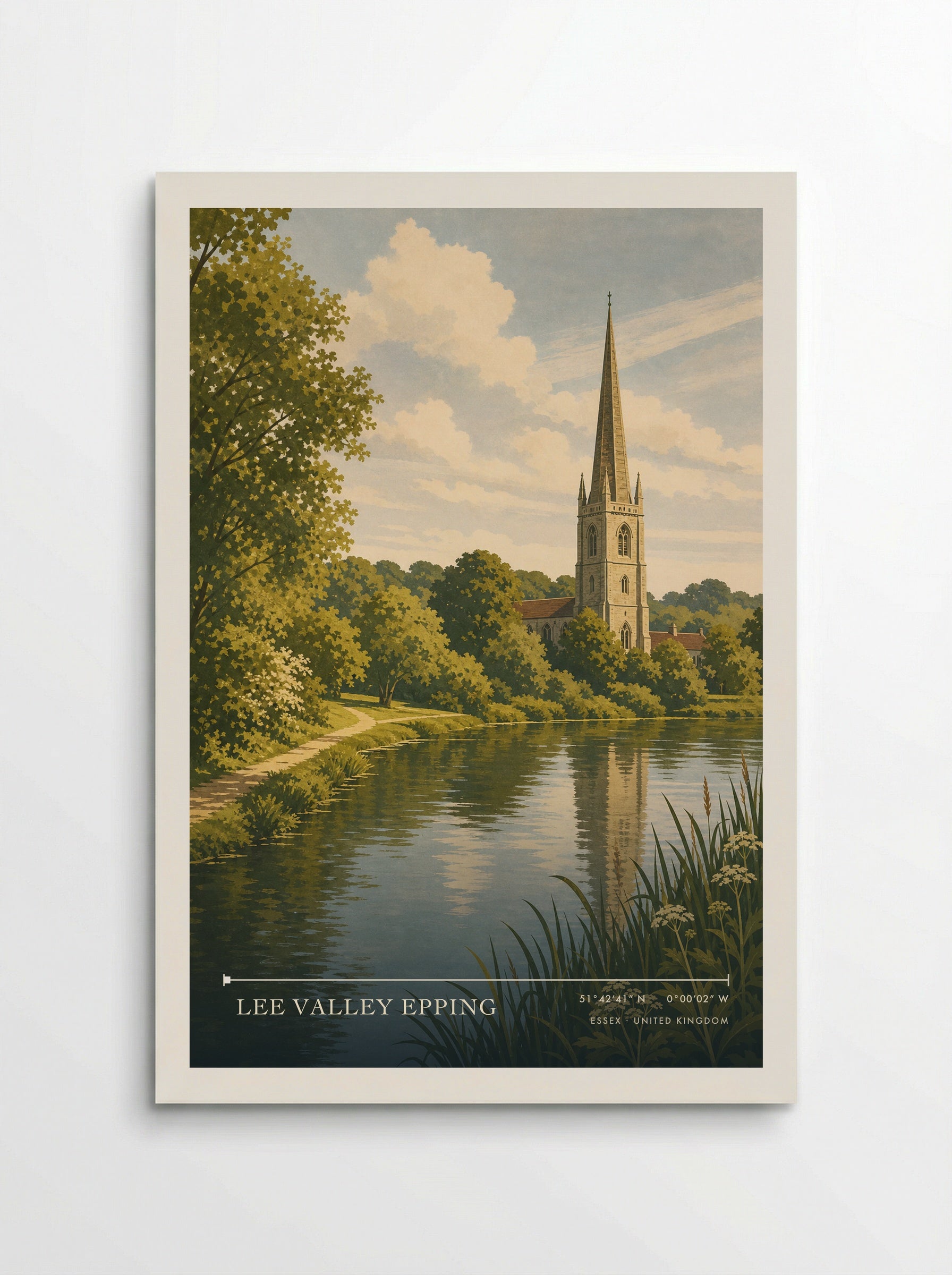 Lee Valley Epping Essex United Kingdom Travel Poster - Poster