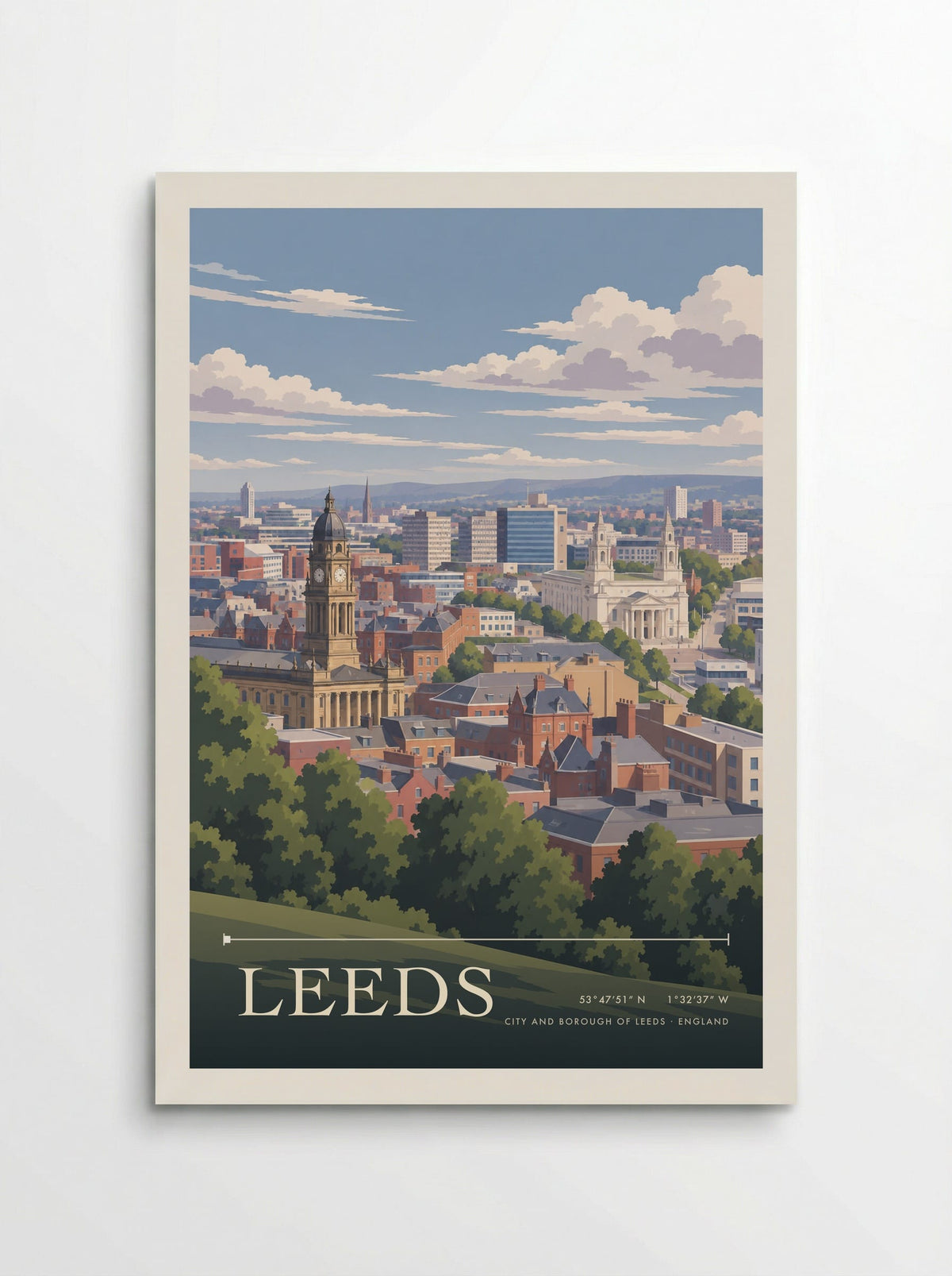 Leeds, City and Borough of Leeds | Travel Poster - Poster