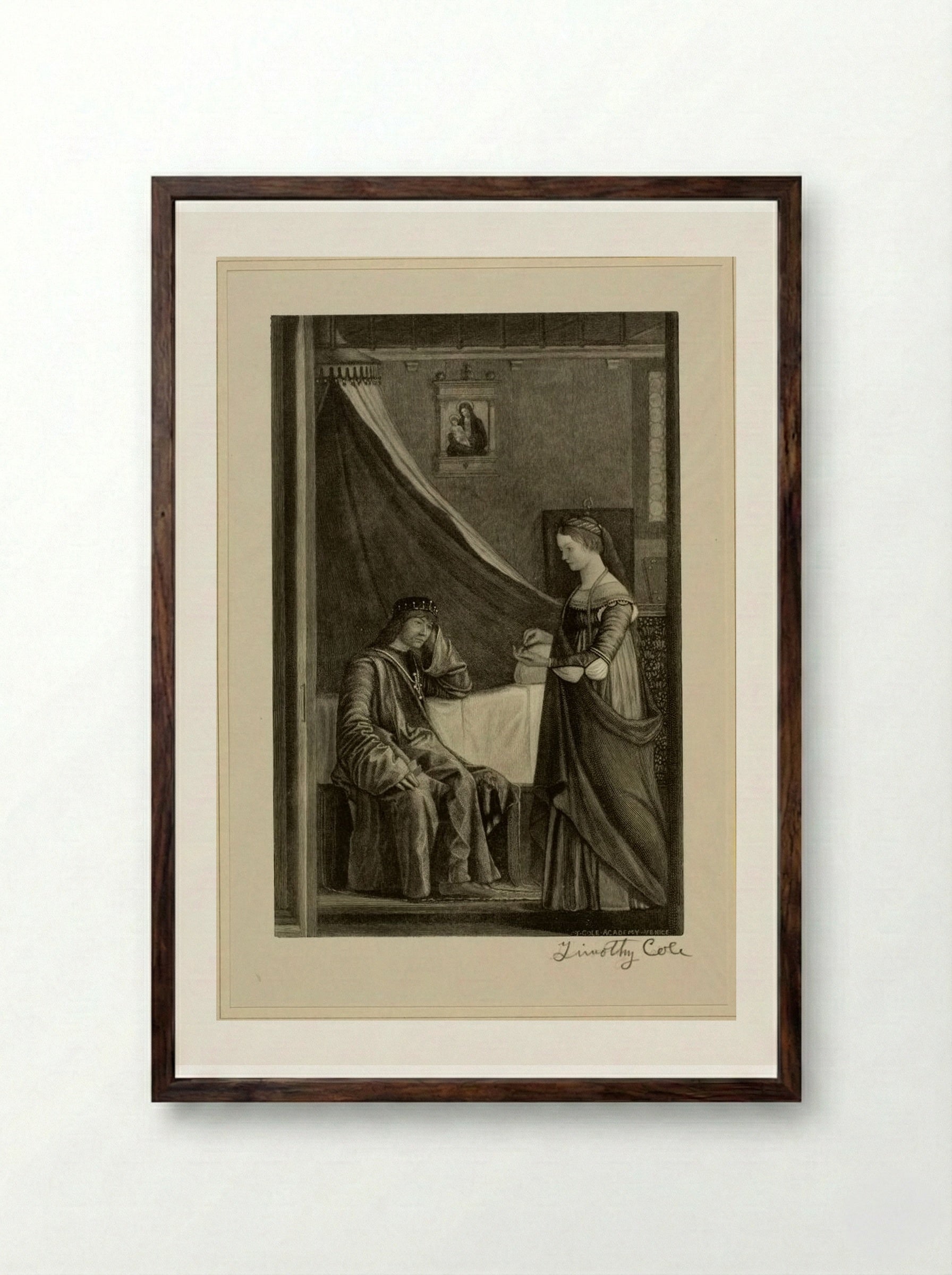 Legend of Saint Ursula - Timothy Cole - Framed Print Dark Wood