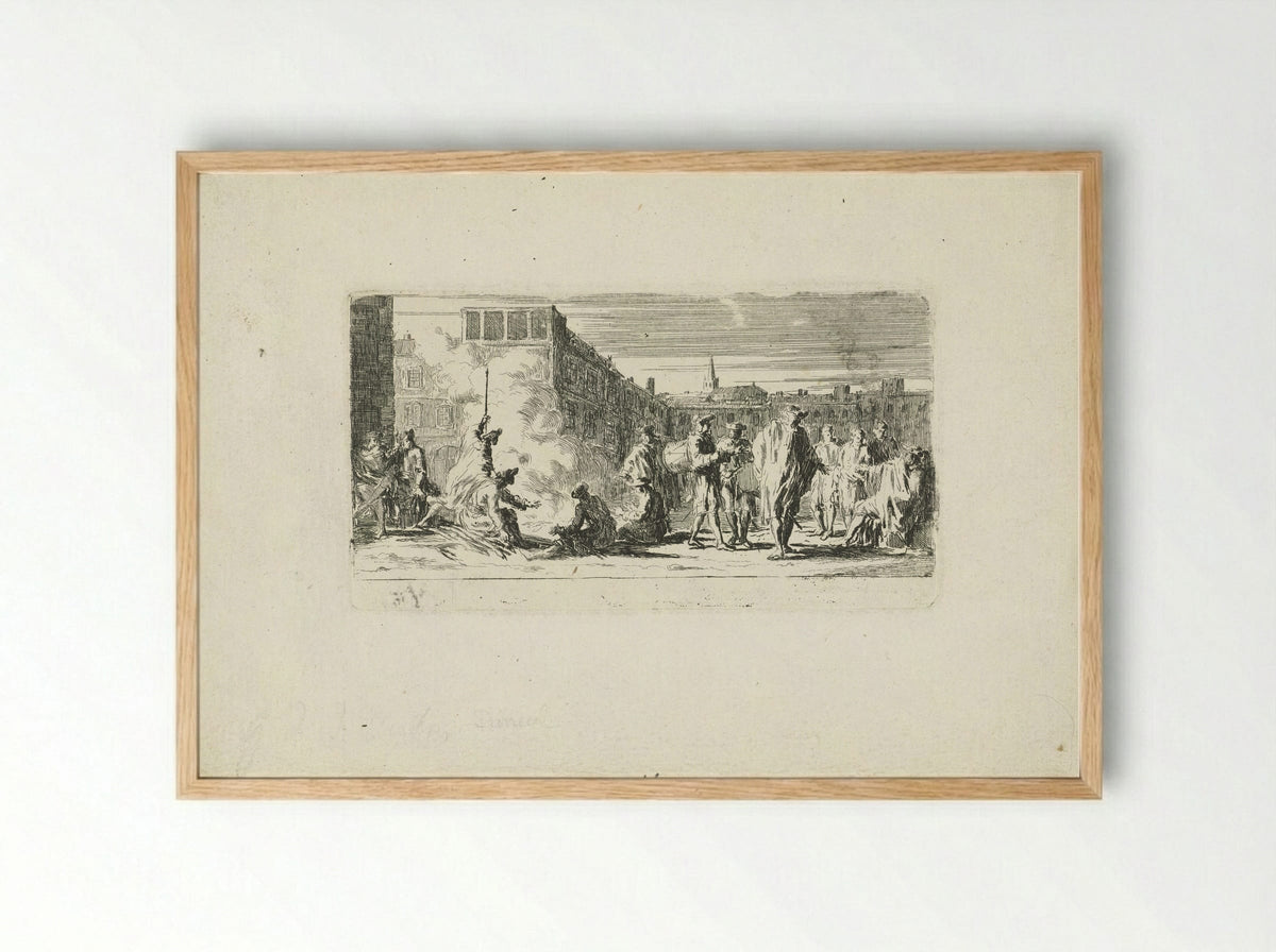 Legerplaats (Military Encampment) - Joseph Parrocel - Framed Print Wood