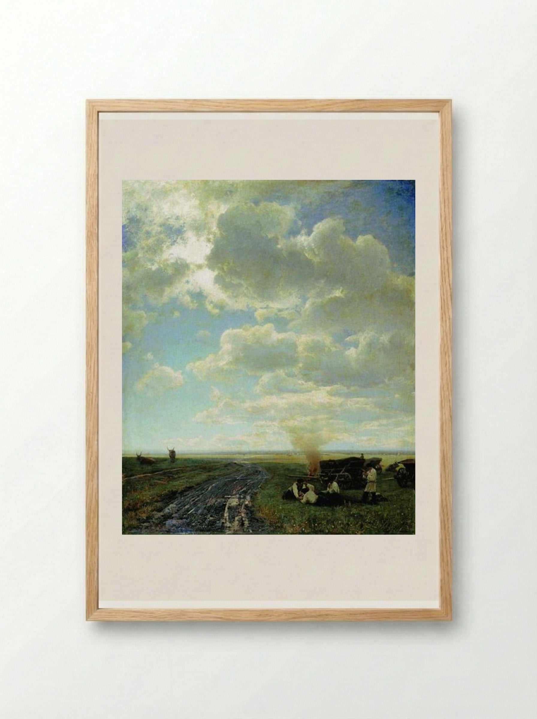 Leisure at the steppe - Volodymyr Orlovsky - Framed Print Wood