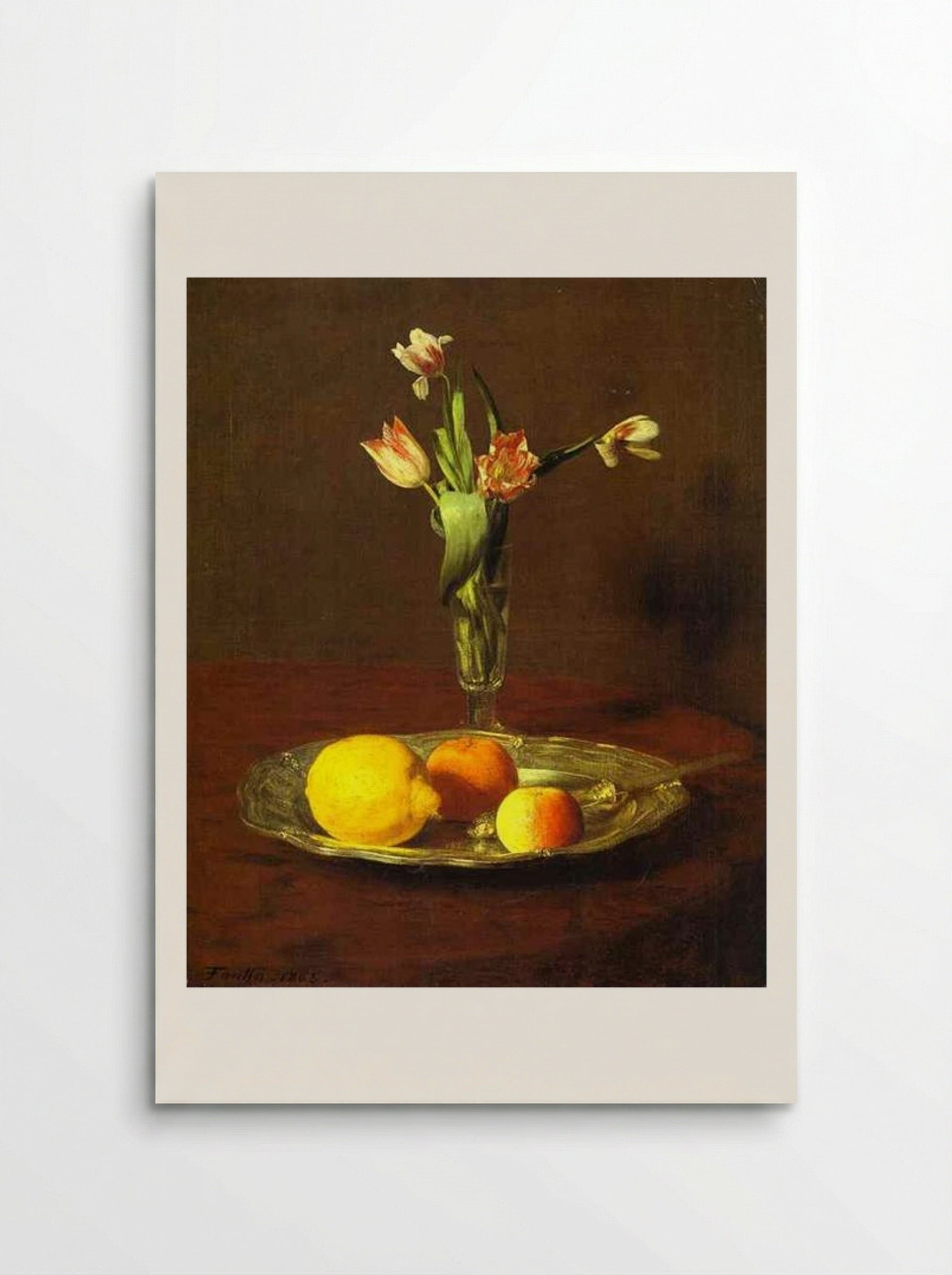 Lemons, Apples and Tulips - Henri Fantin-Latour - Poster