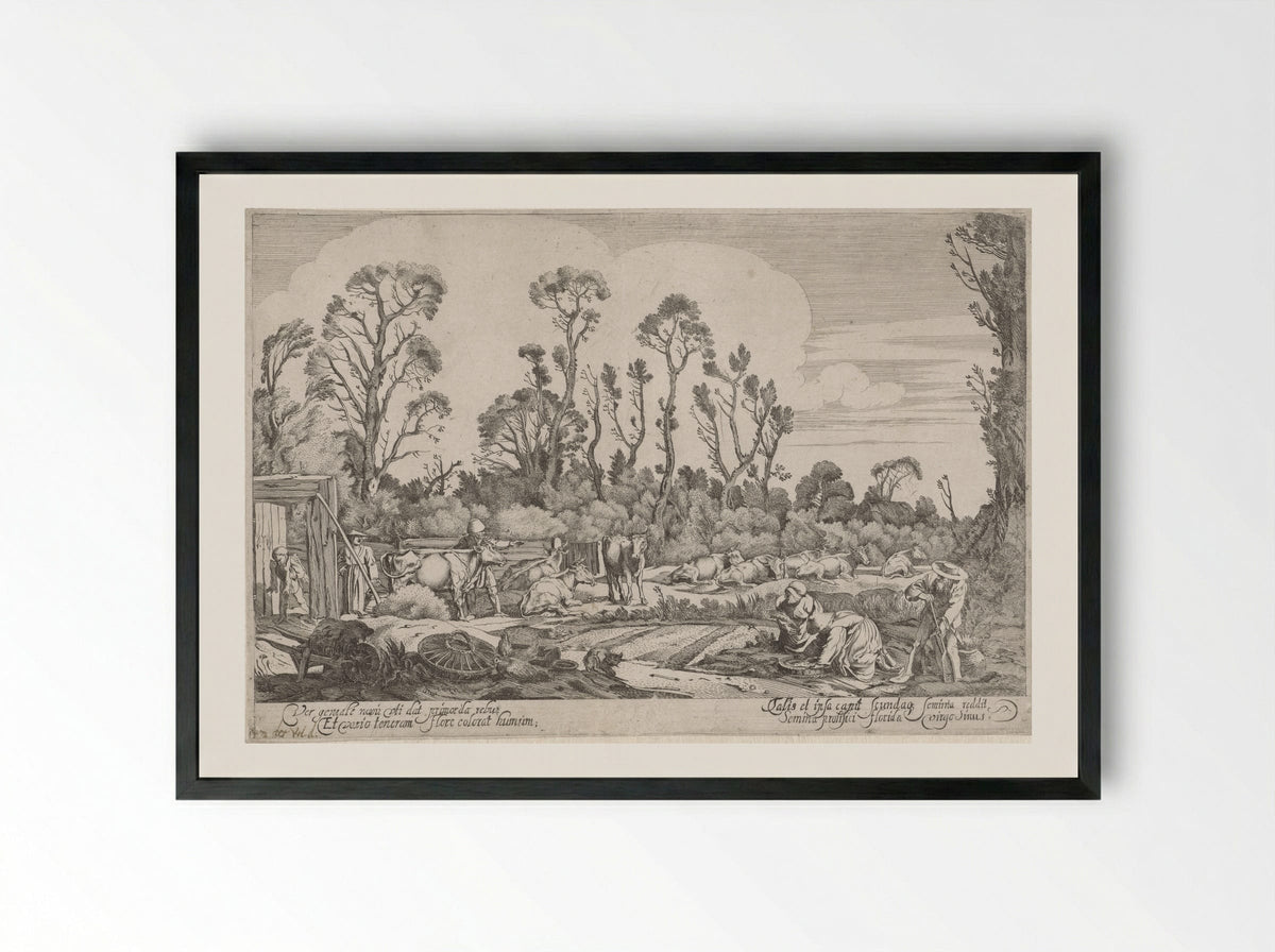 Lente (Spring) - Gillis van Scheyndel (I) - Framed Print Black