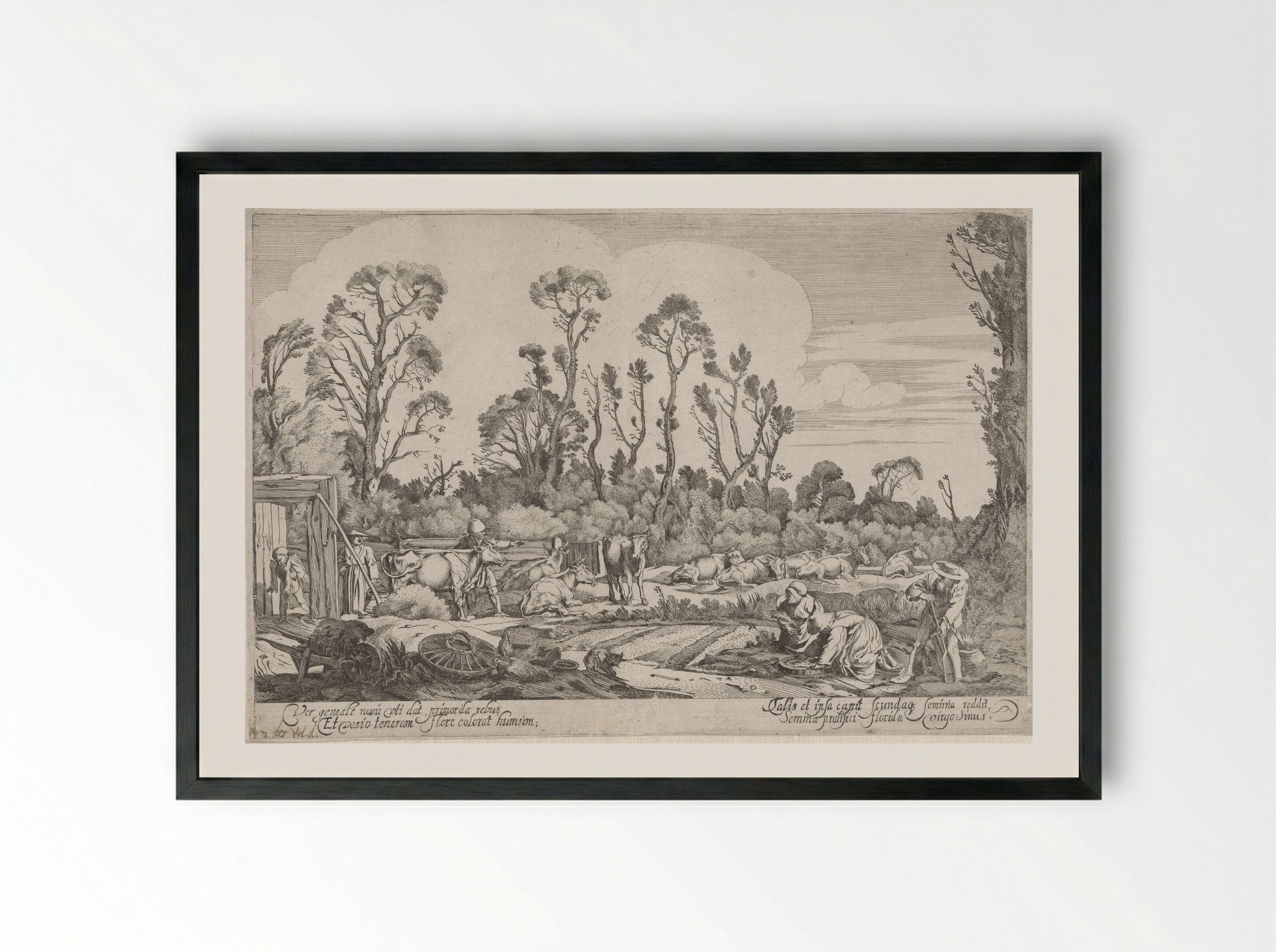 Lente (Spring) - Gillis van Scheyndel (I) - Framed Print Black