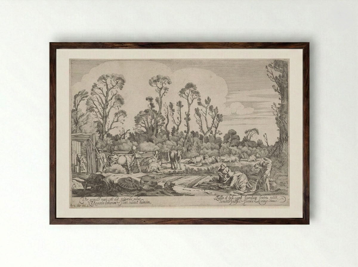 Lente (Spring) - Gillis van Scheyndel (I) - Framed Print Dark Wood