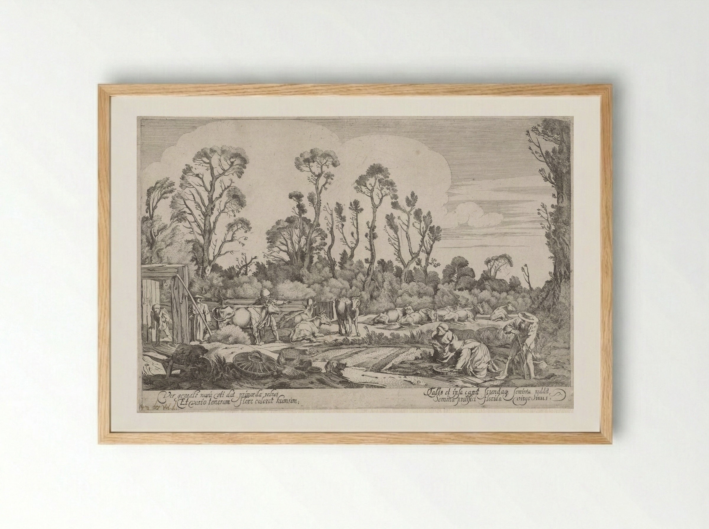 Lente (Spring) - Gillis van Scheyndel (I) - Framed Print Wood