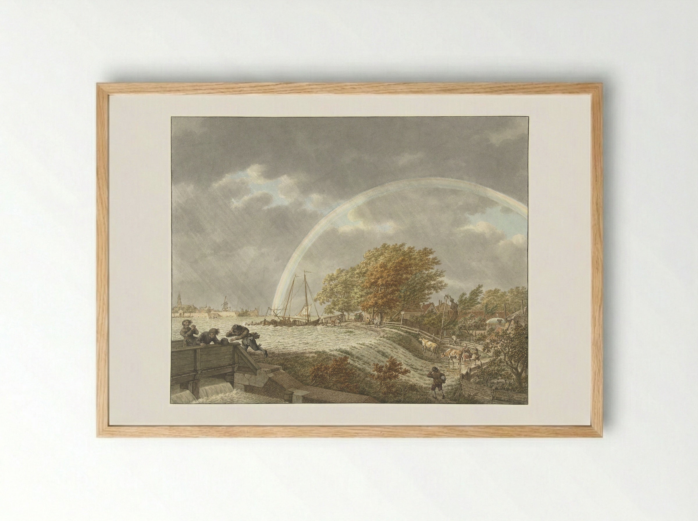 Lente, morgen en aarde - Jacob Cats - Framed Print Wood