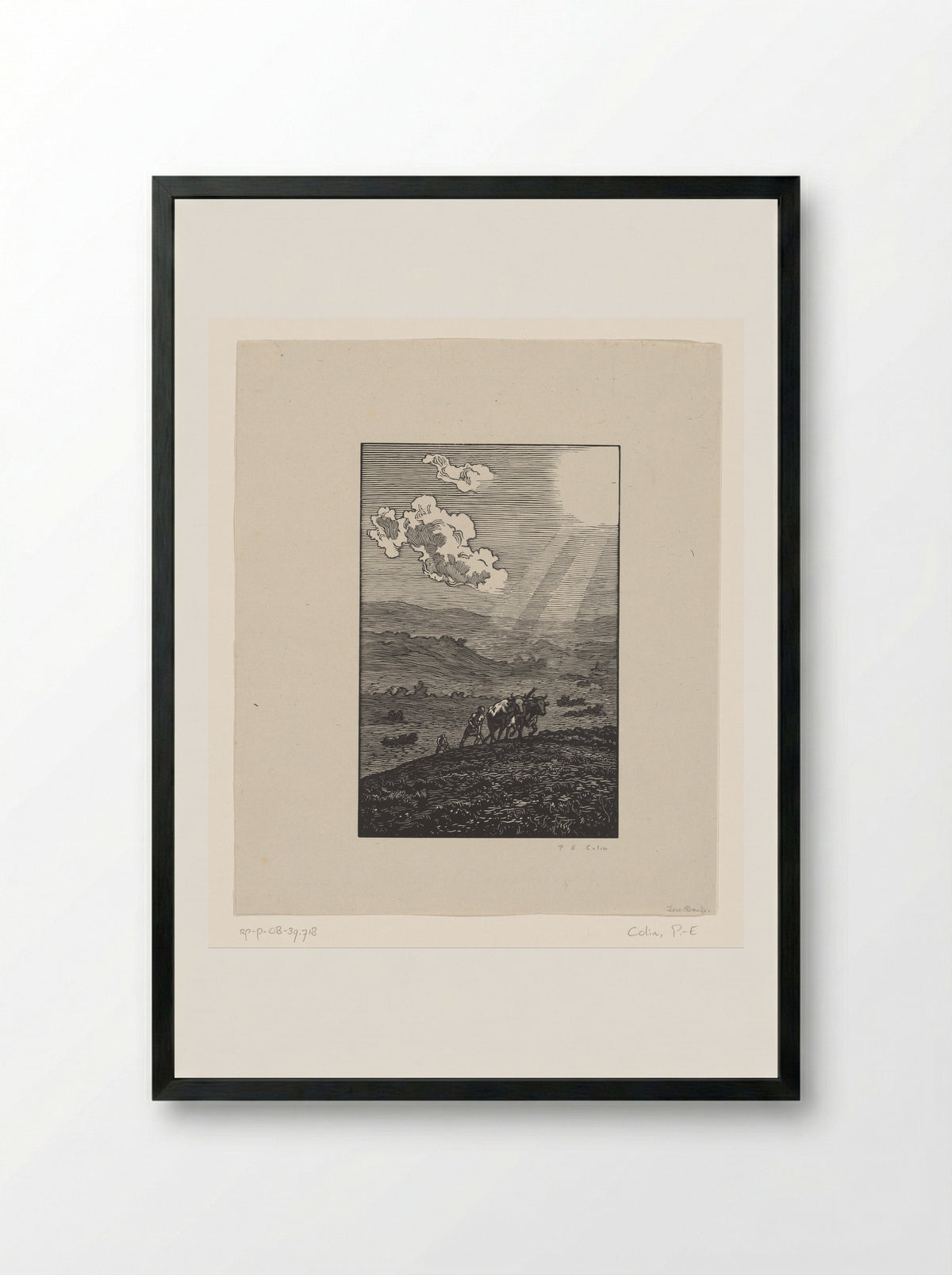 Les Boeufs - Paul-Émile Colin - Framed Print Black