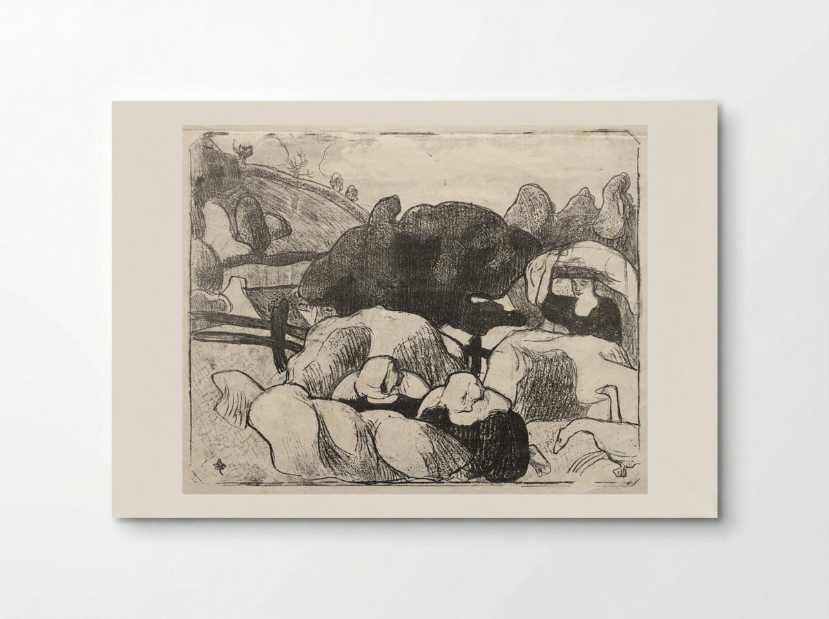 Les Bretonneries: Breton Women Making Haystacks - Émile Bernard - Poster