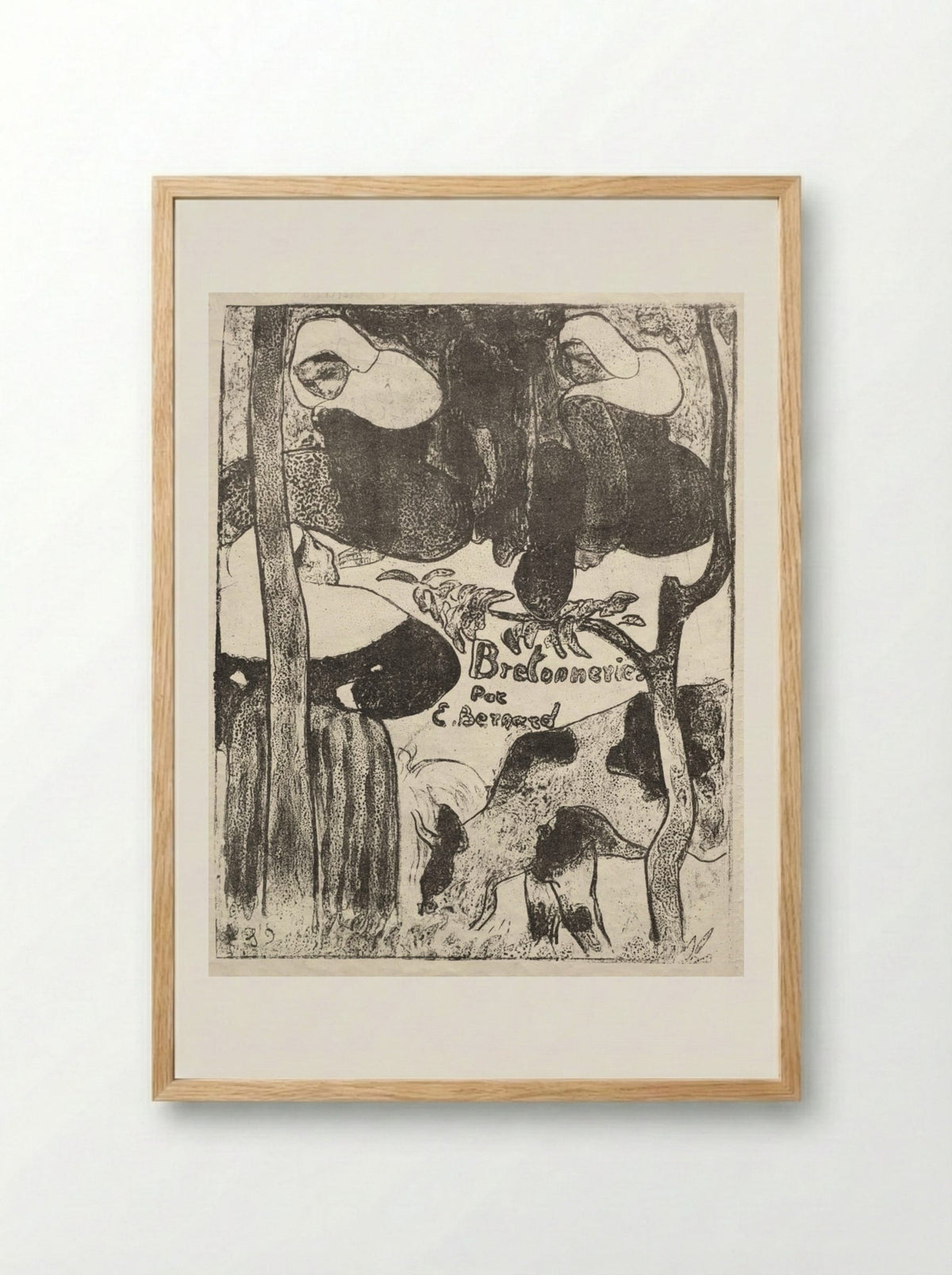 Les Bretonneries: Title Page - Émile Bernard - Framed Print Wood
