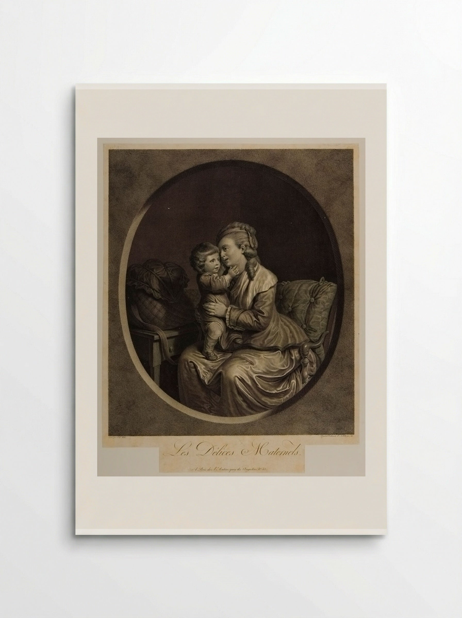 Les Délices Maternels - Johann Georg Wille - Poster